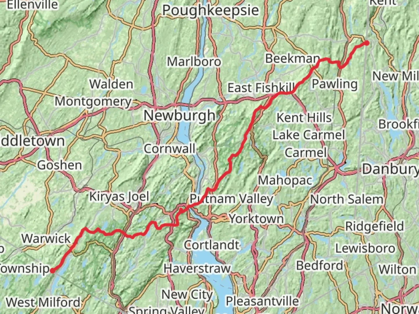 An image depicting the trail Appalachian Trail - New York and its surrounding area.