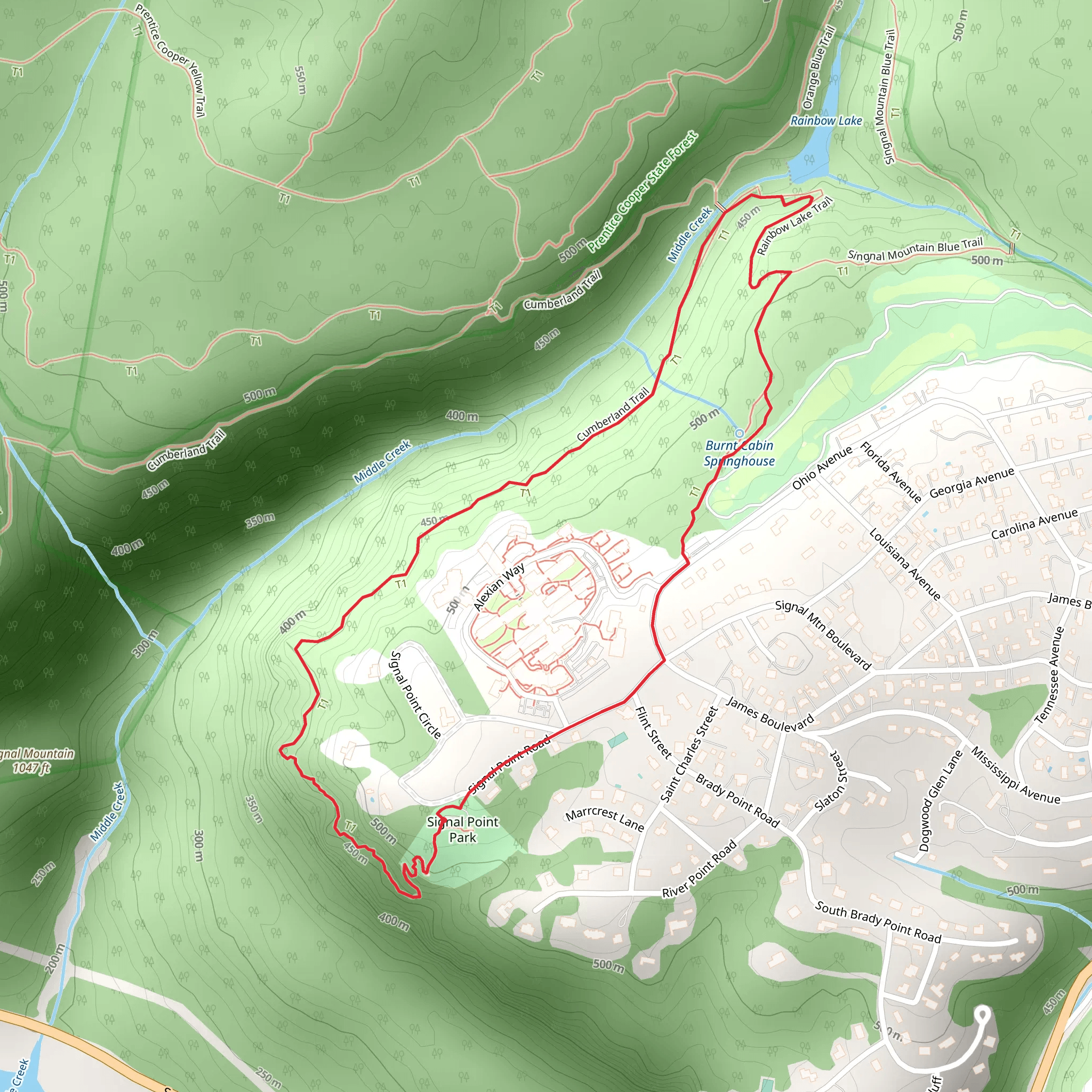 Rainbow Lake and Signal Point Loop Trail mobile static map