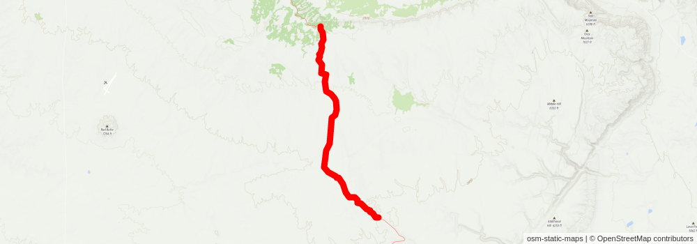 Southwestern Horseshoe Trail stage 62 Map