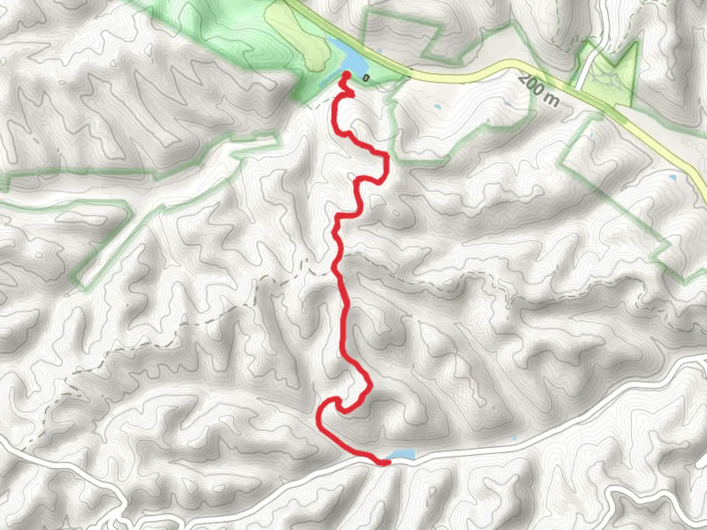 An image depicting the trail Pond Lick Lake via Mackletree Trail and its surrounding area.