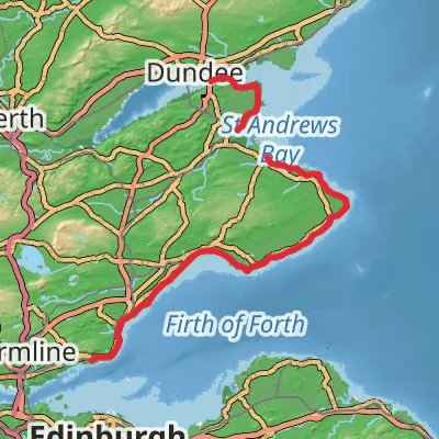 Fife Coastal Path 7-Day Moderate Tour (Hillwalk Tours) mobile static map