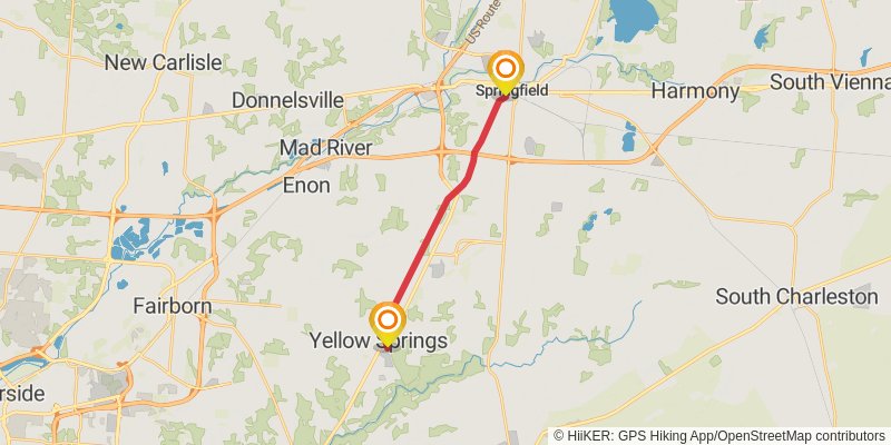 Little Miami Scenic Trail stage 6 Map