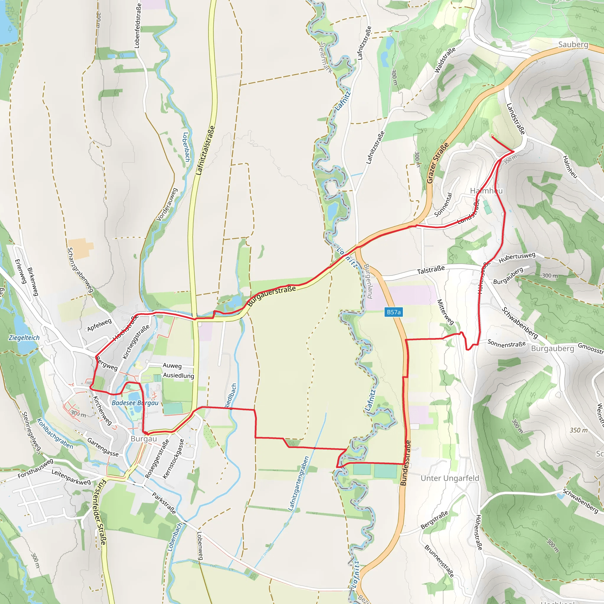 Kuruzzenwanderweg Burgau mobile static map