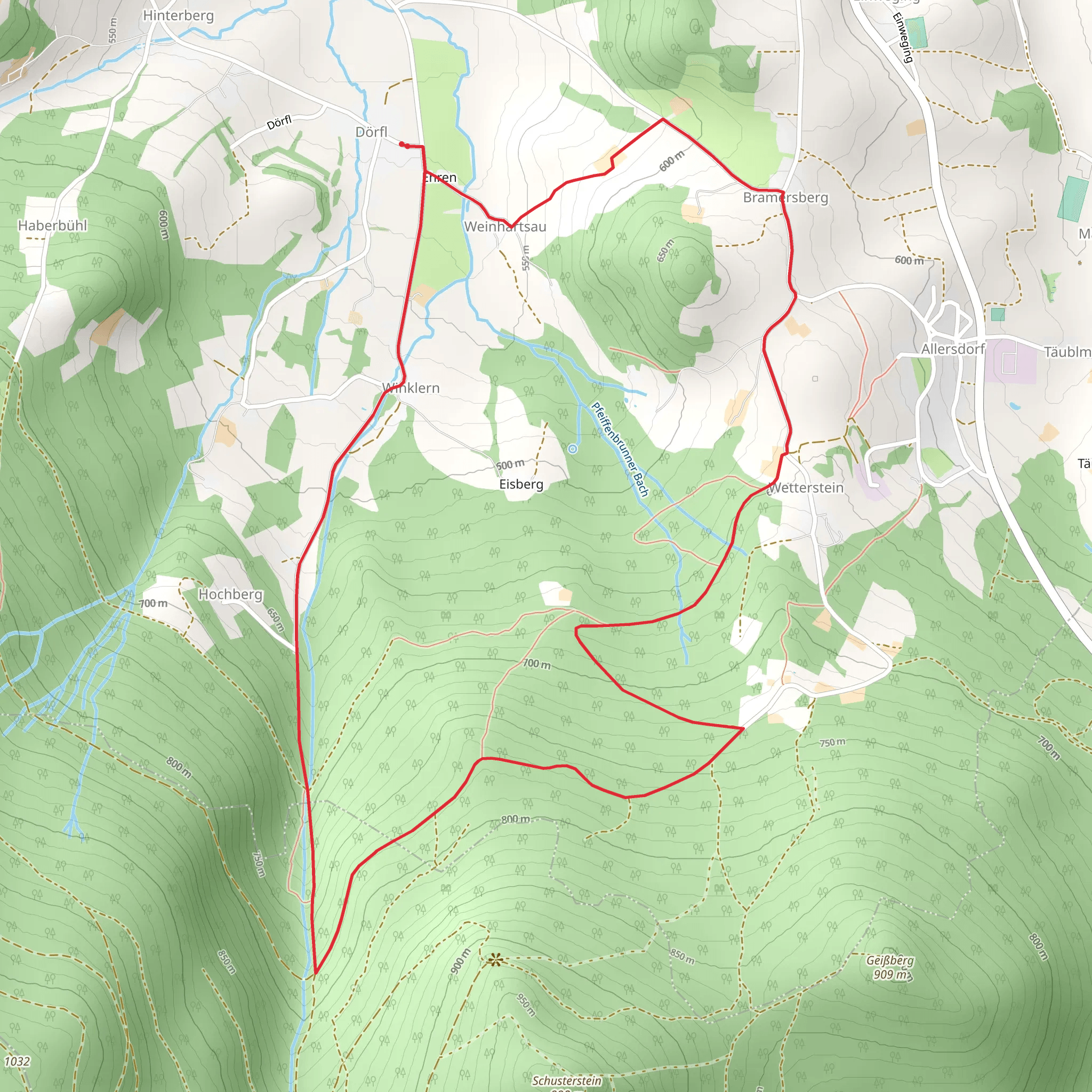 Wanderweg 20 mobile static map