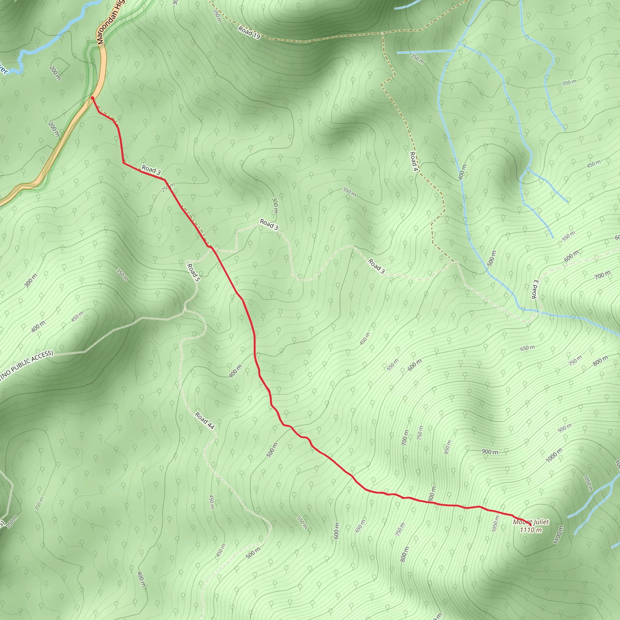 Mount Juliet Trail mobile static map