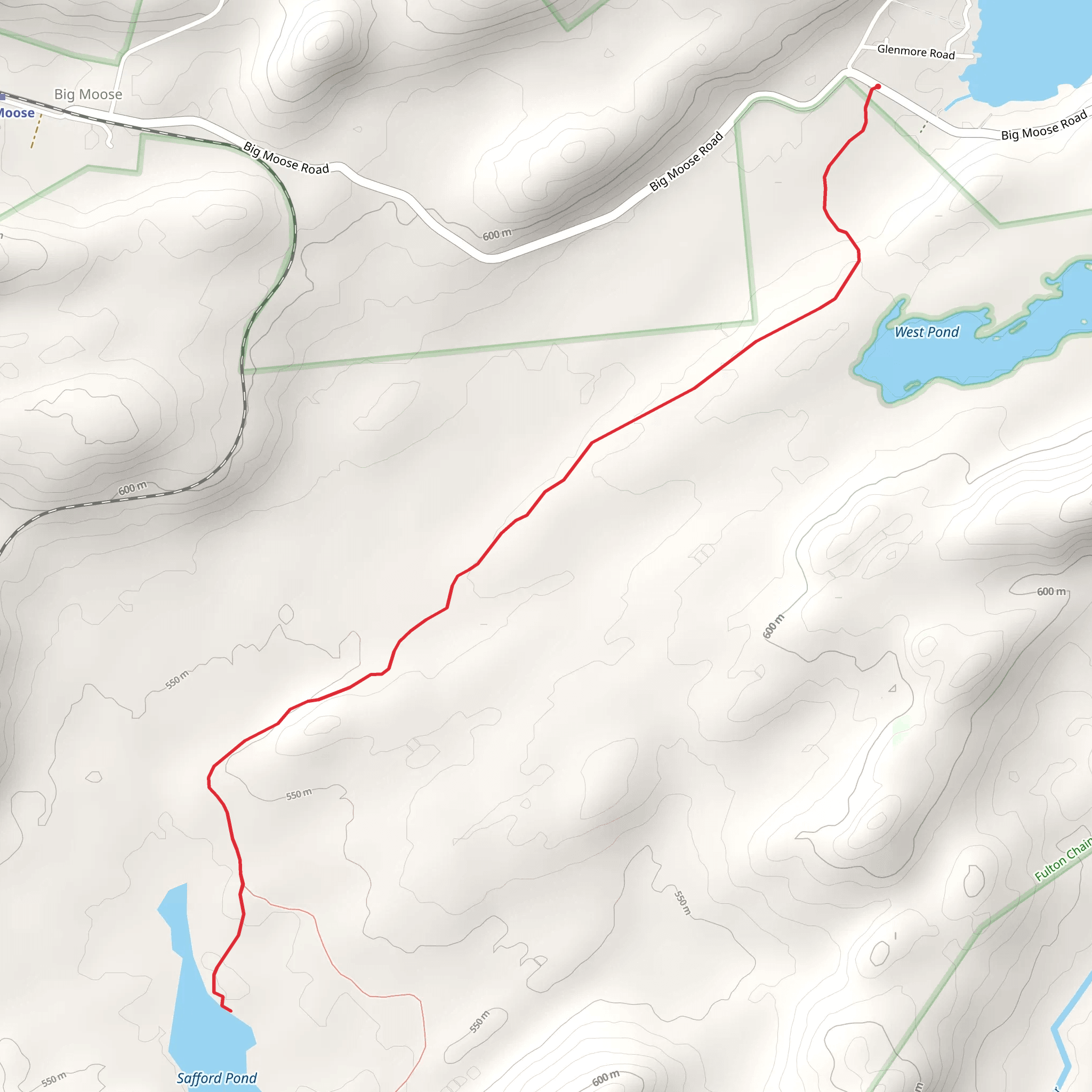 Safford Pond Trail mobile static map
