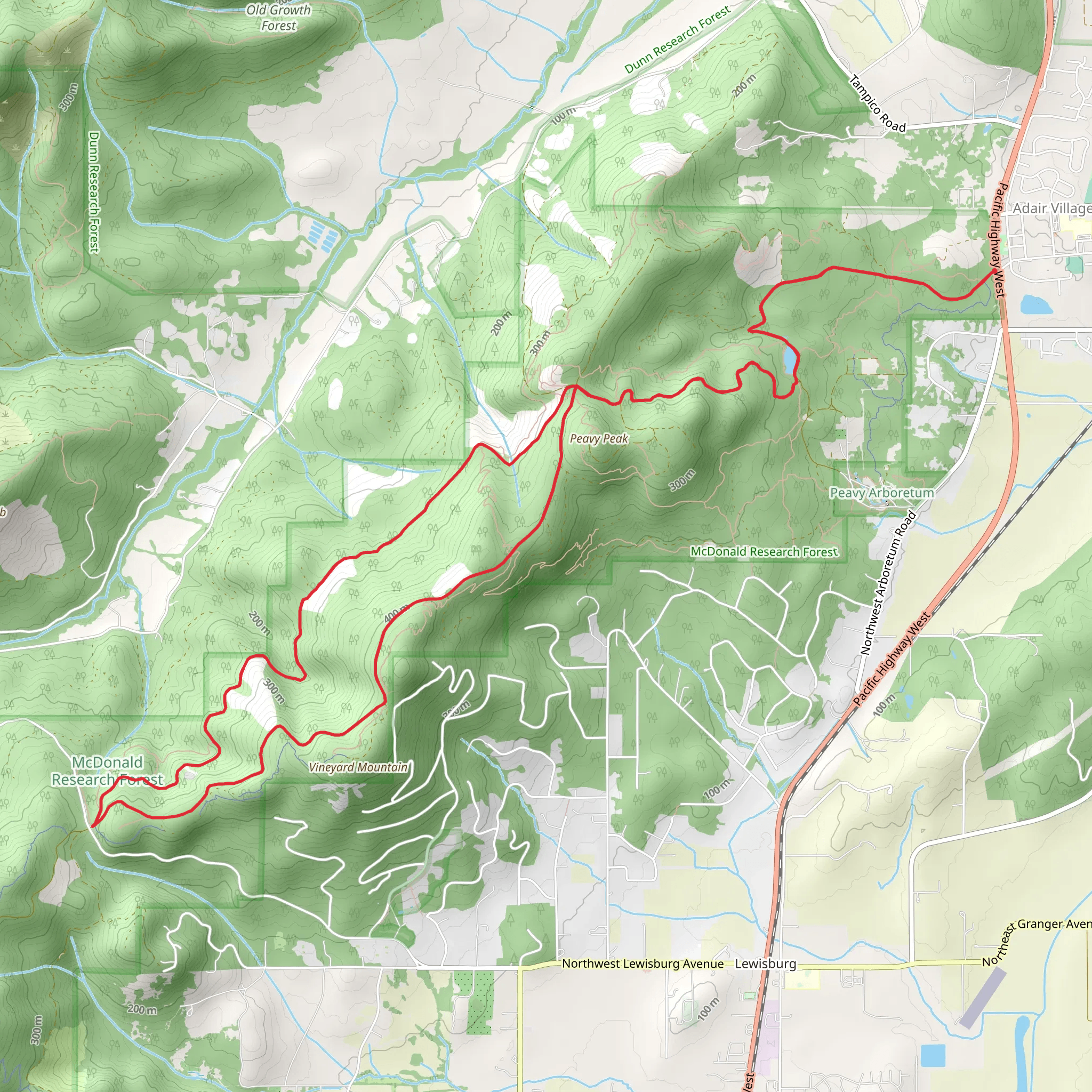 Cronemiller Lake and Lewisburg Saddle Loop - Old Growth Forest mobile static map