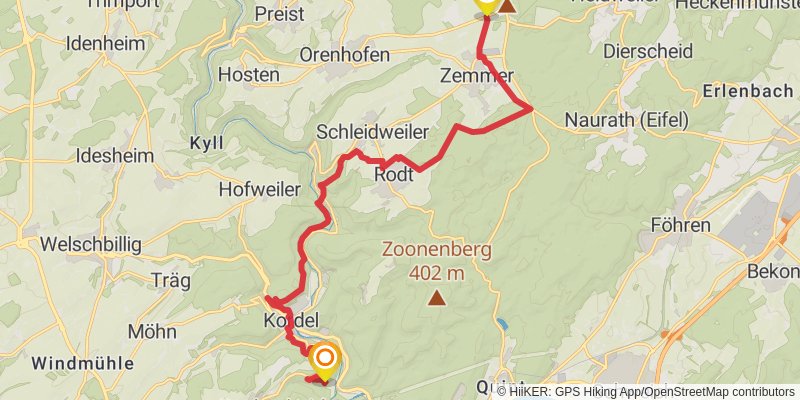 Eifelsteig stage 17 Map