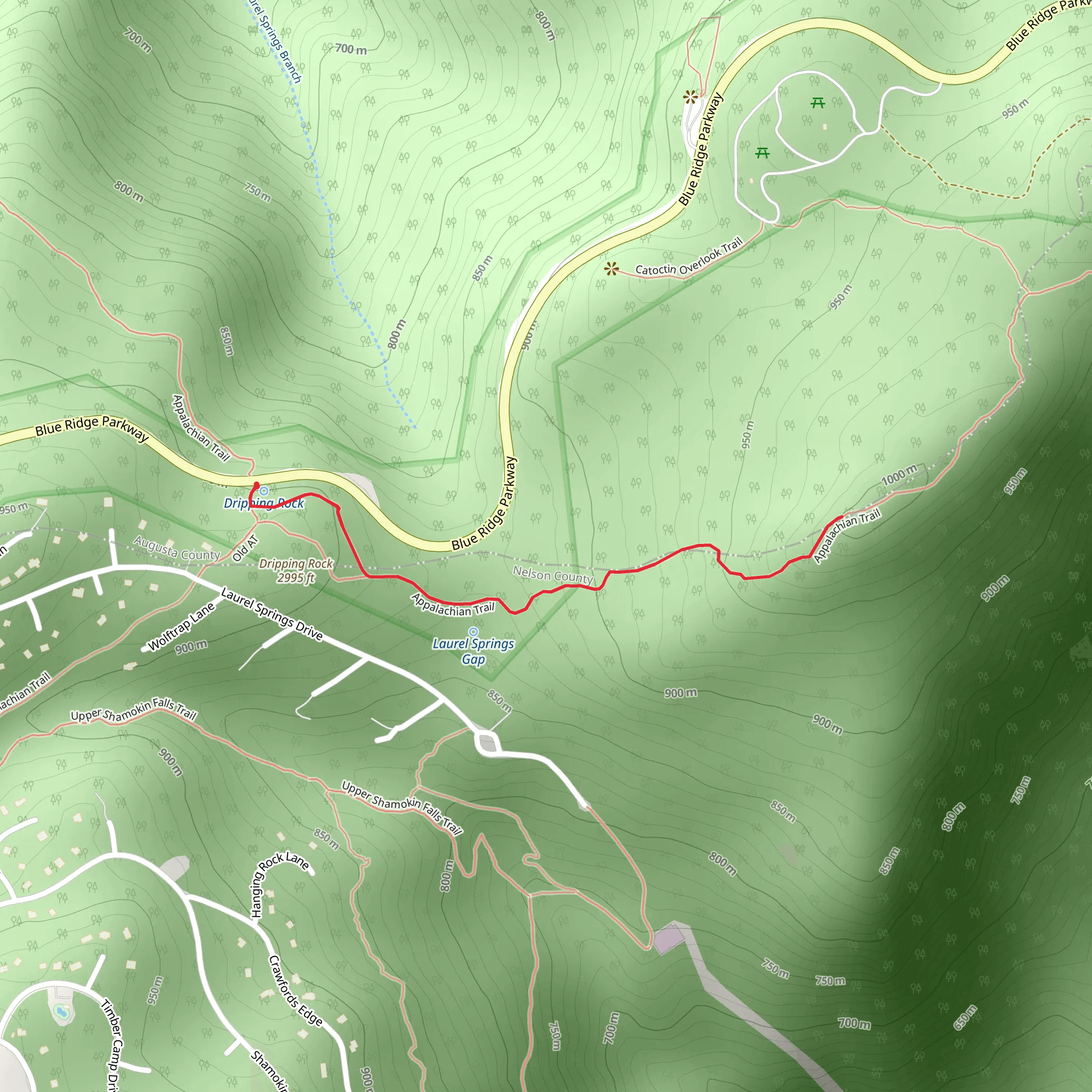 Laurel Springs Gap mobile static map