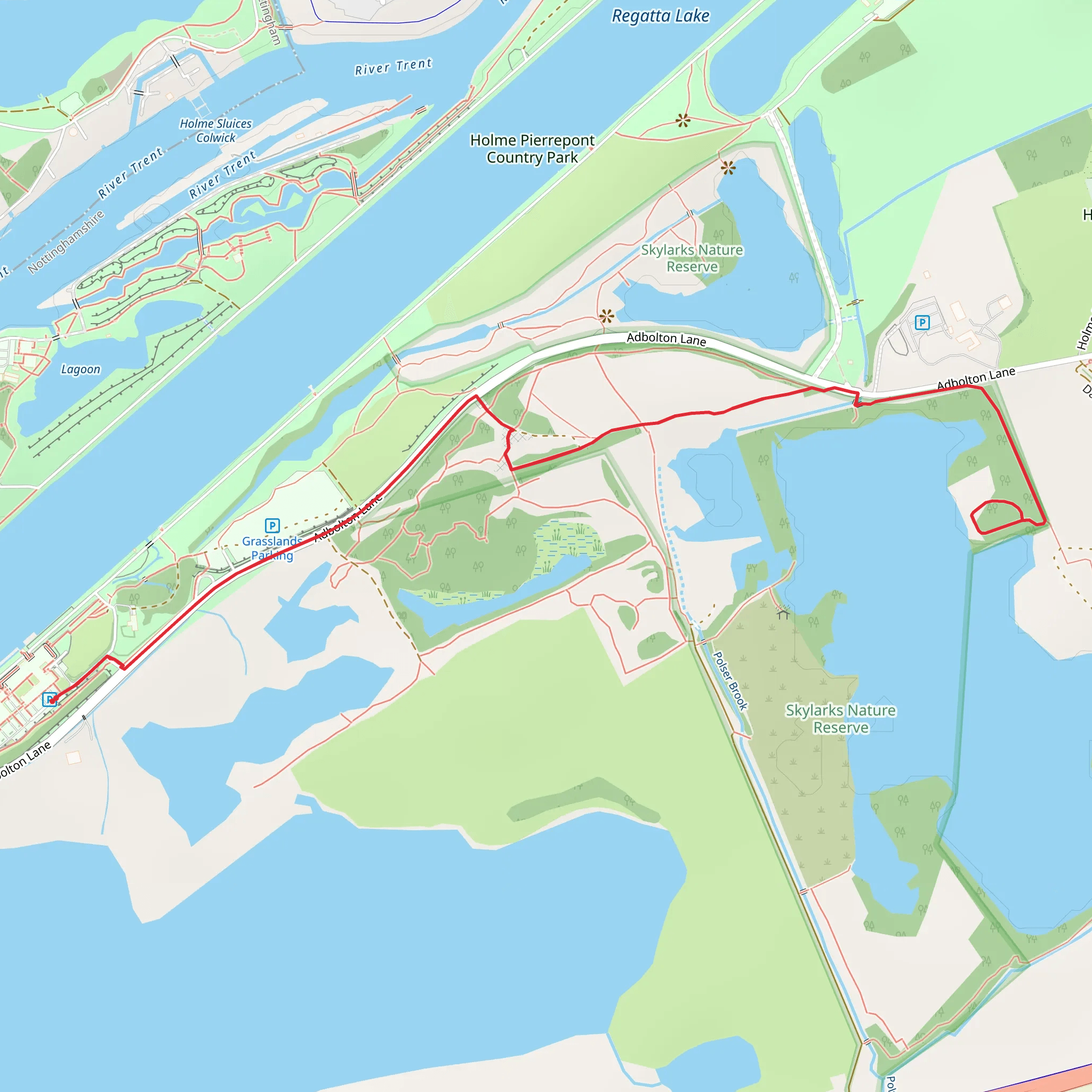Adbolton Lane and Holme Pierrepont Country Park mobile static map