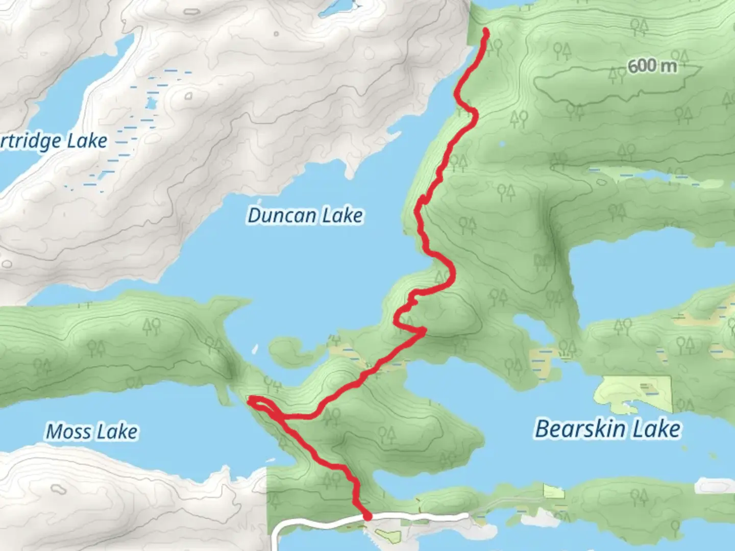 An image depicting the trail Caribou Rock Trail and its surrounding area.