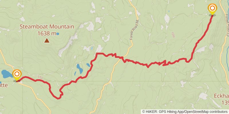 Ultra Pedestrian North Loop stage 165 Map