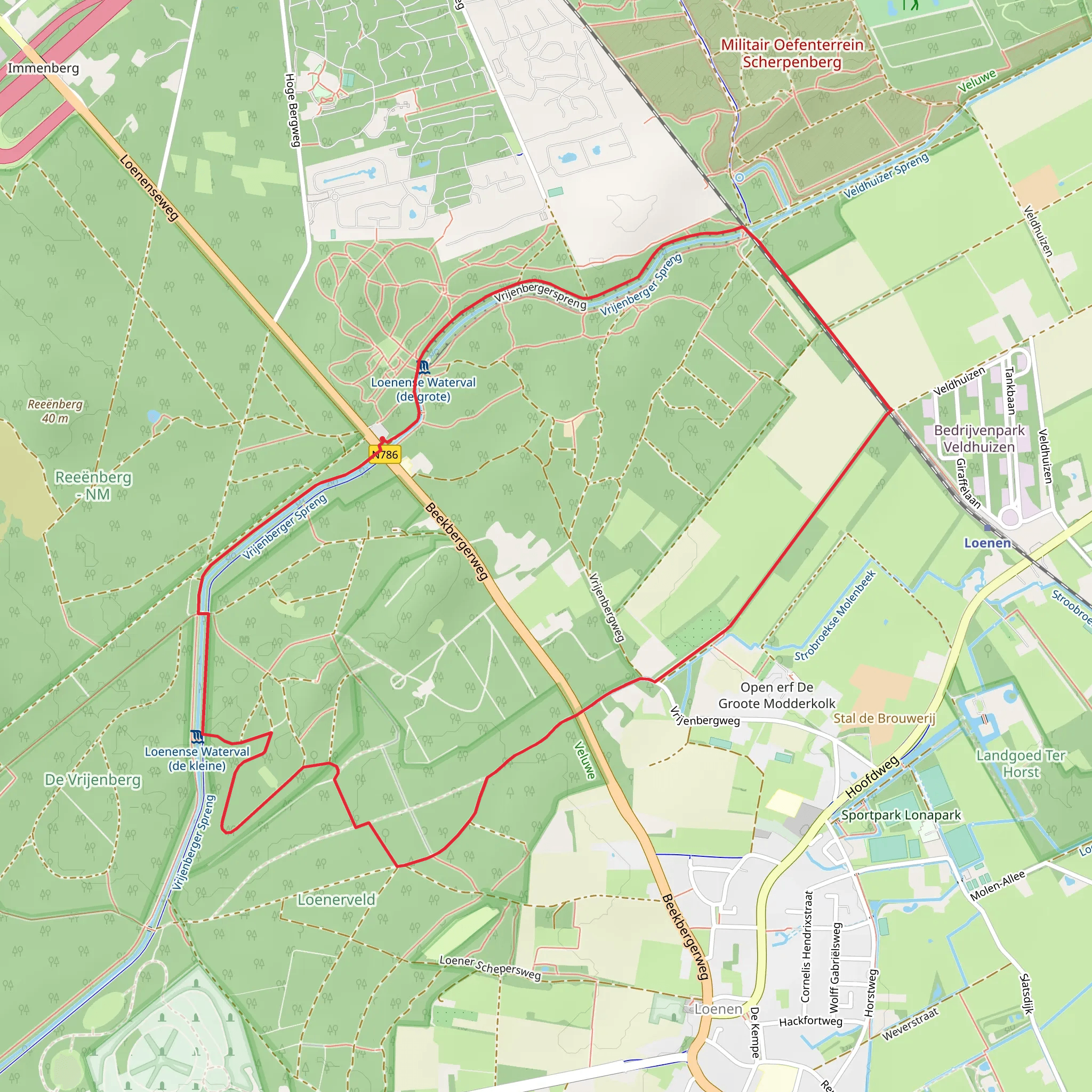 De Vrijenberg and De Groote Modderkolk Loop mobile static map