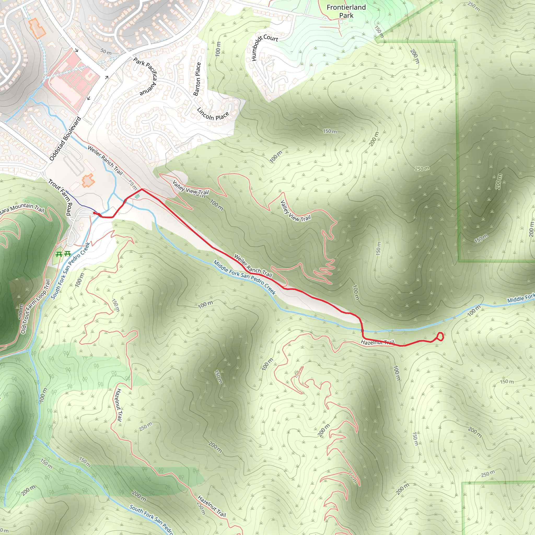 Weiler Ranch Trail mobile static map