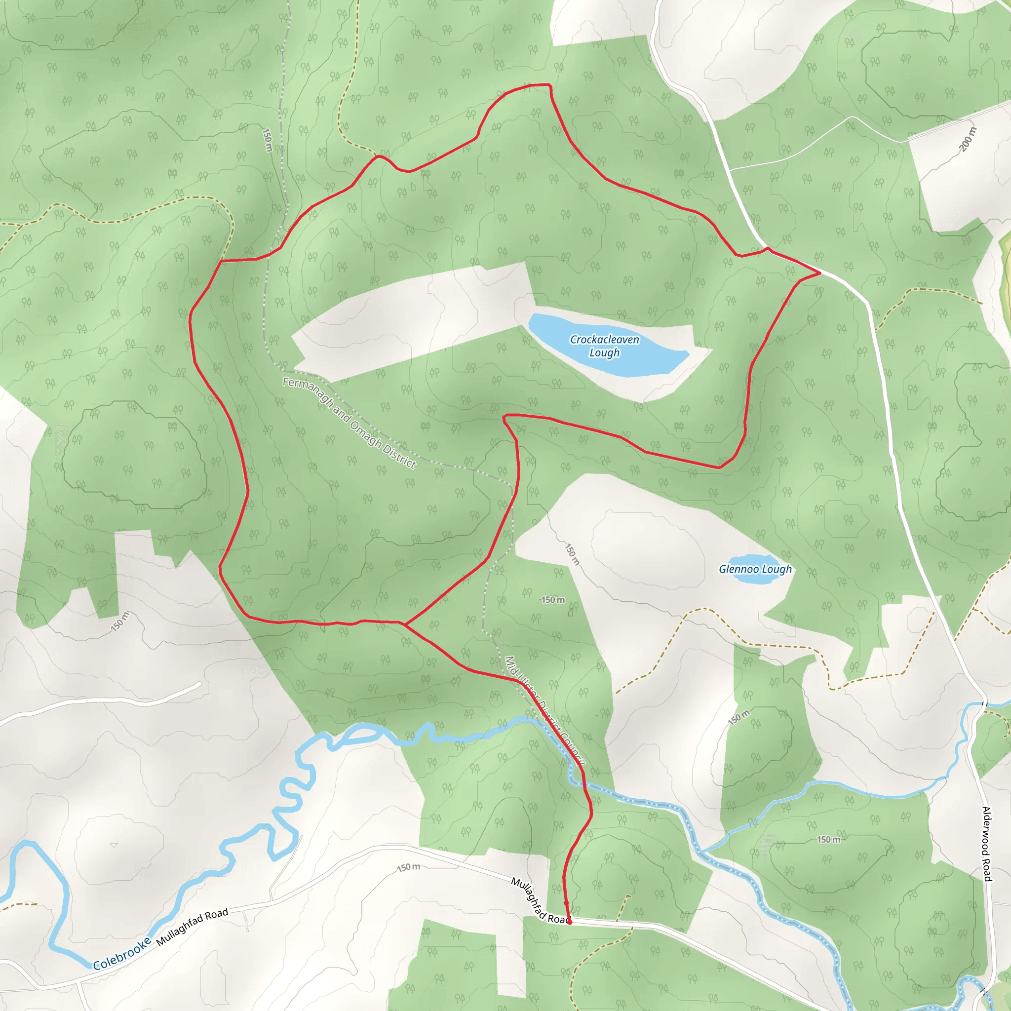 Crocknagrally Forest mobile static map
