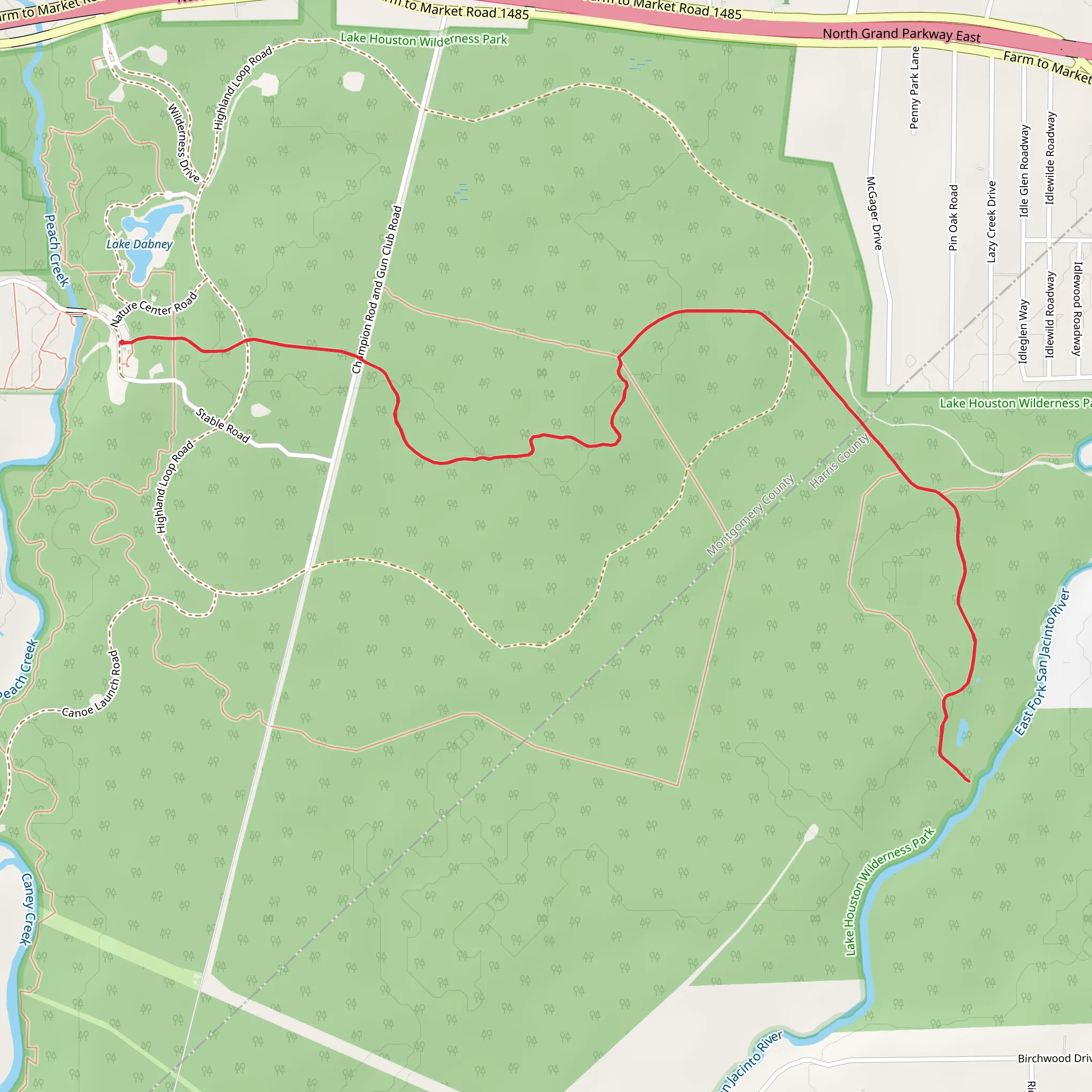 Forest and South River Trail mobile static map