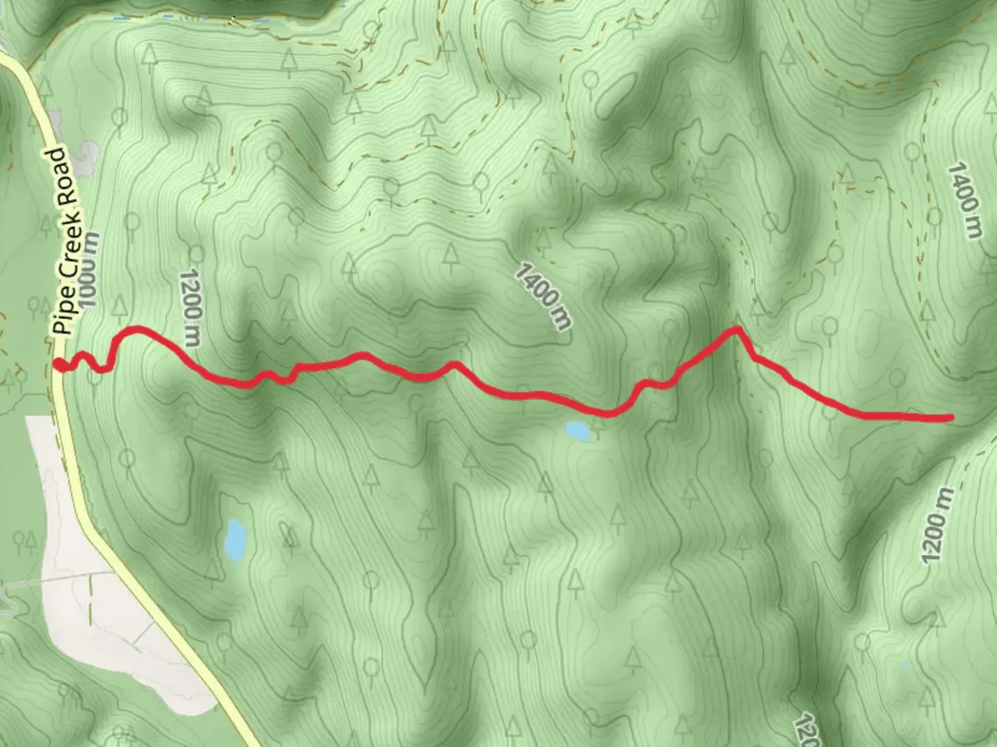 An image depicting the trail Upper Pipe Trail and its surrounding area.