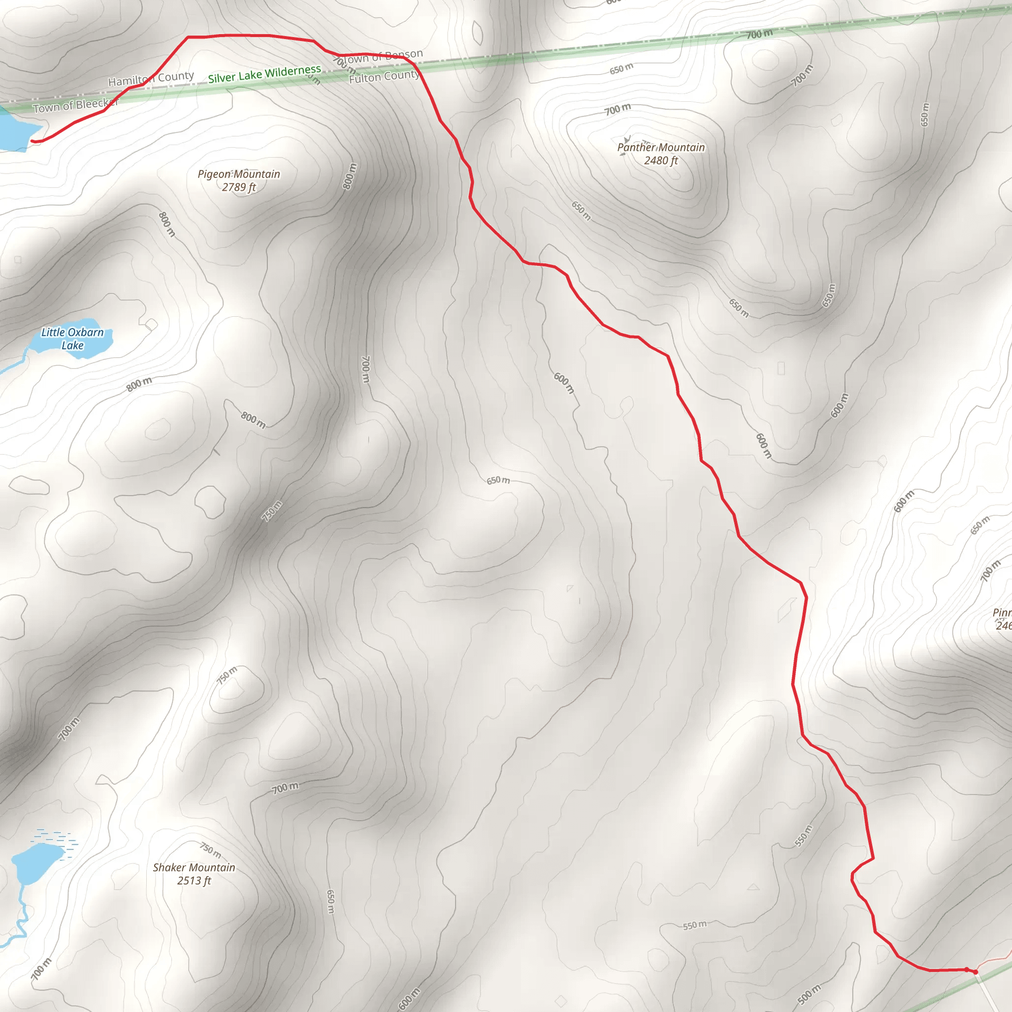 County Line Lake Trail mobile static map
