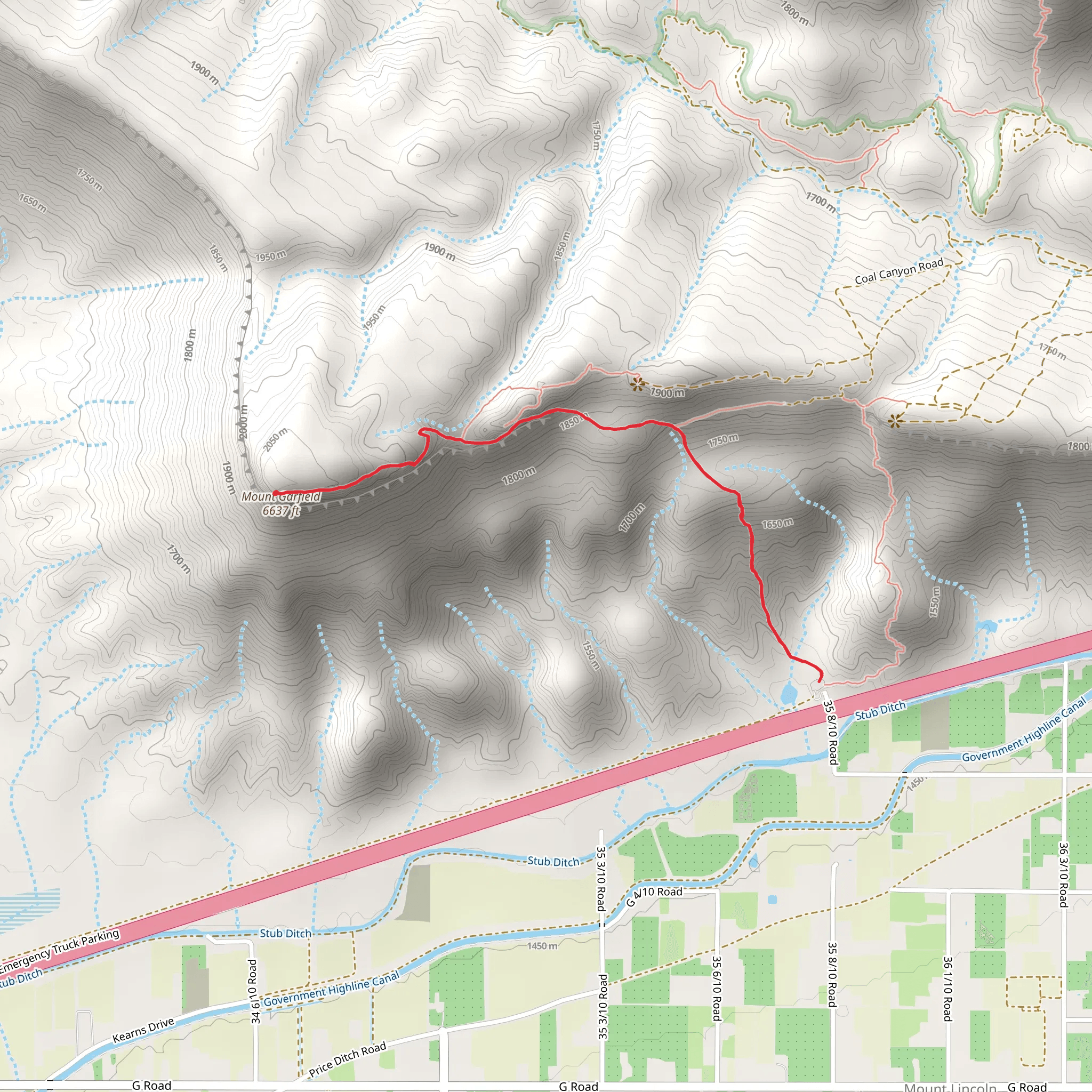 Mount Garfield mobile static map