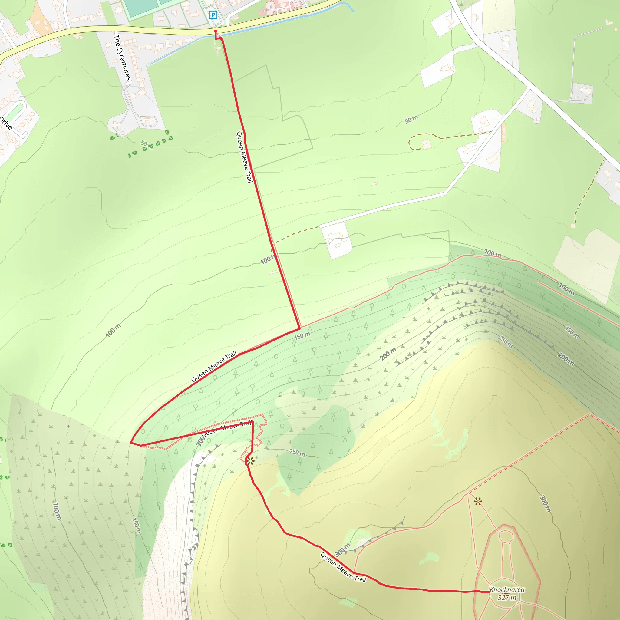 Queen Maeve Trail mobile static map