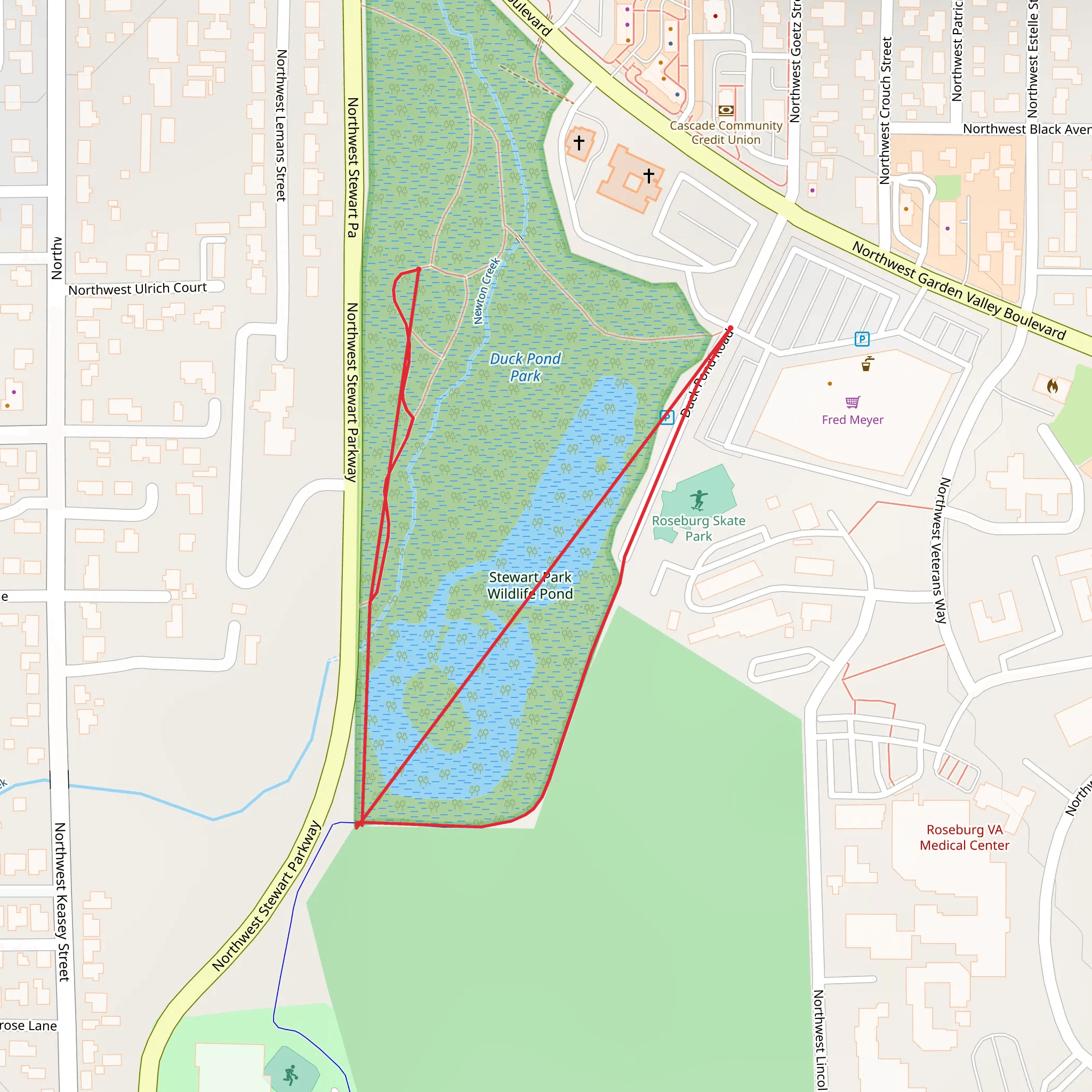 Stewart Park Wildlife Pond Loop mobile static map