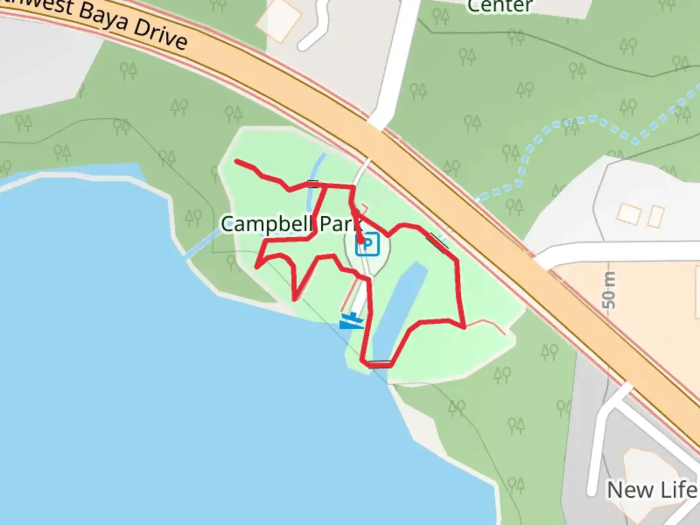 An image depicting the trail Campbell Park Loop and its surrounding area.