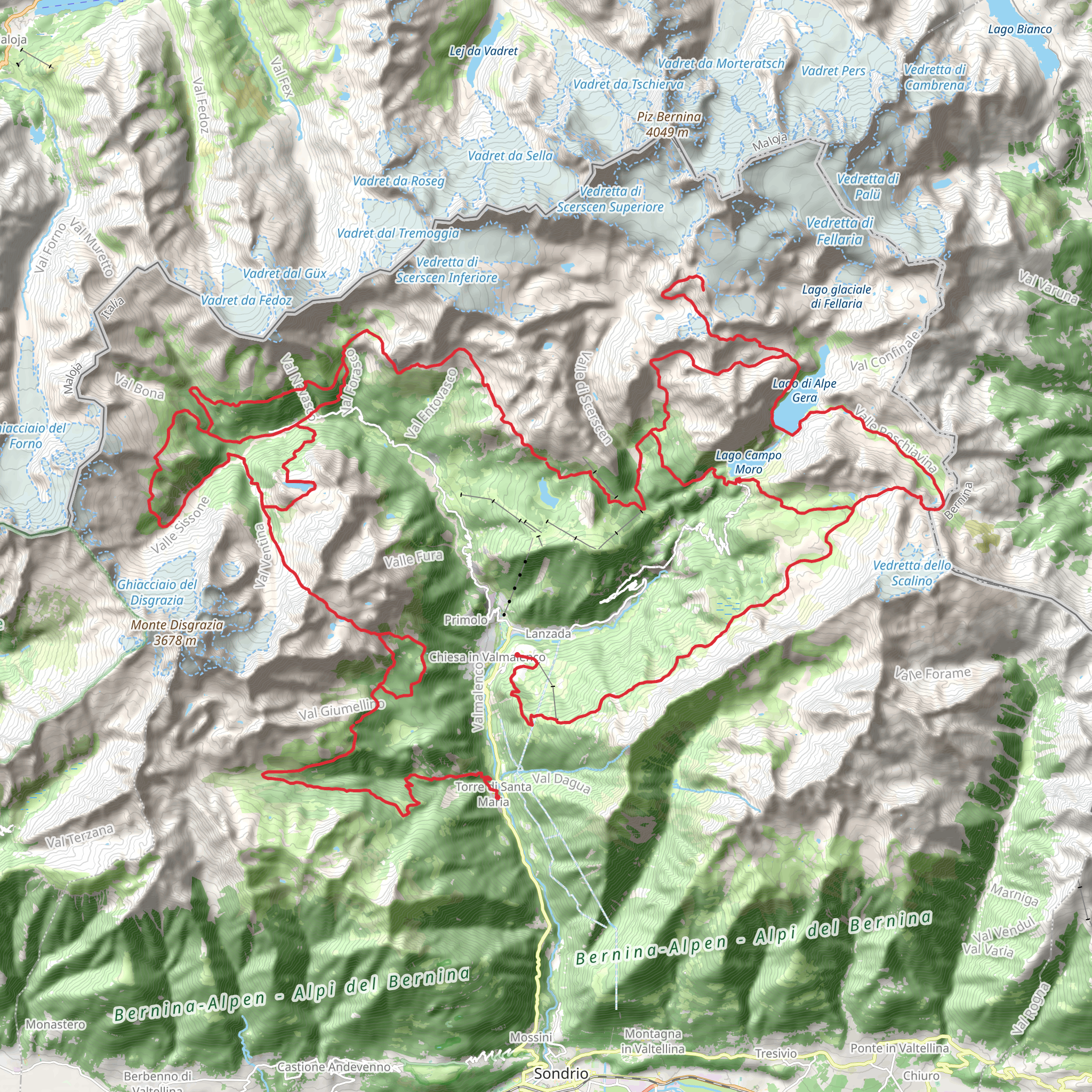 Alta Via Valmalenco mobile static map