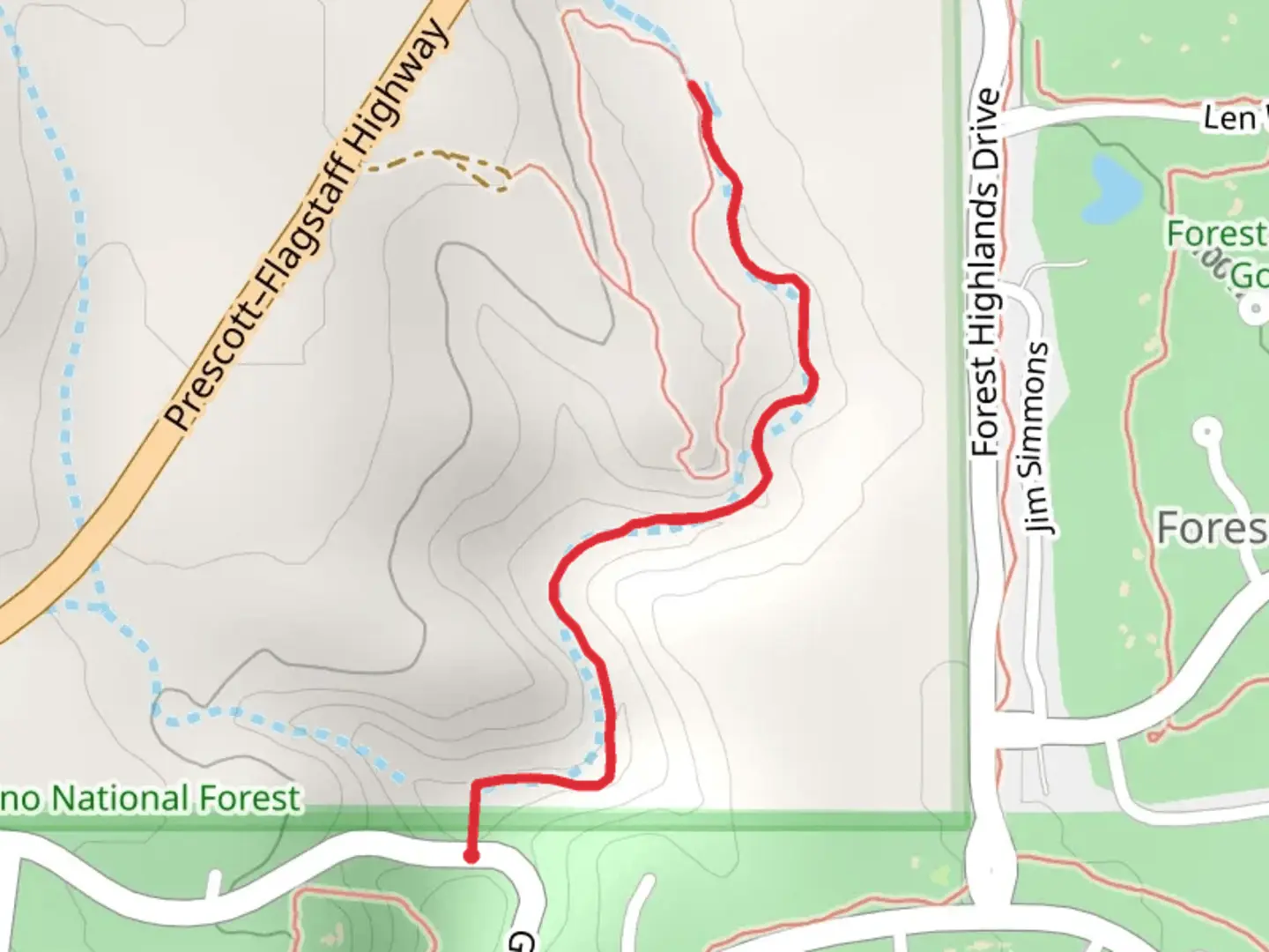 An image depicting the trail Griffiths Tank and its surrounding area.