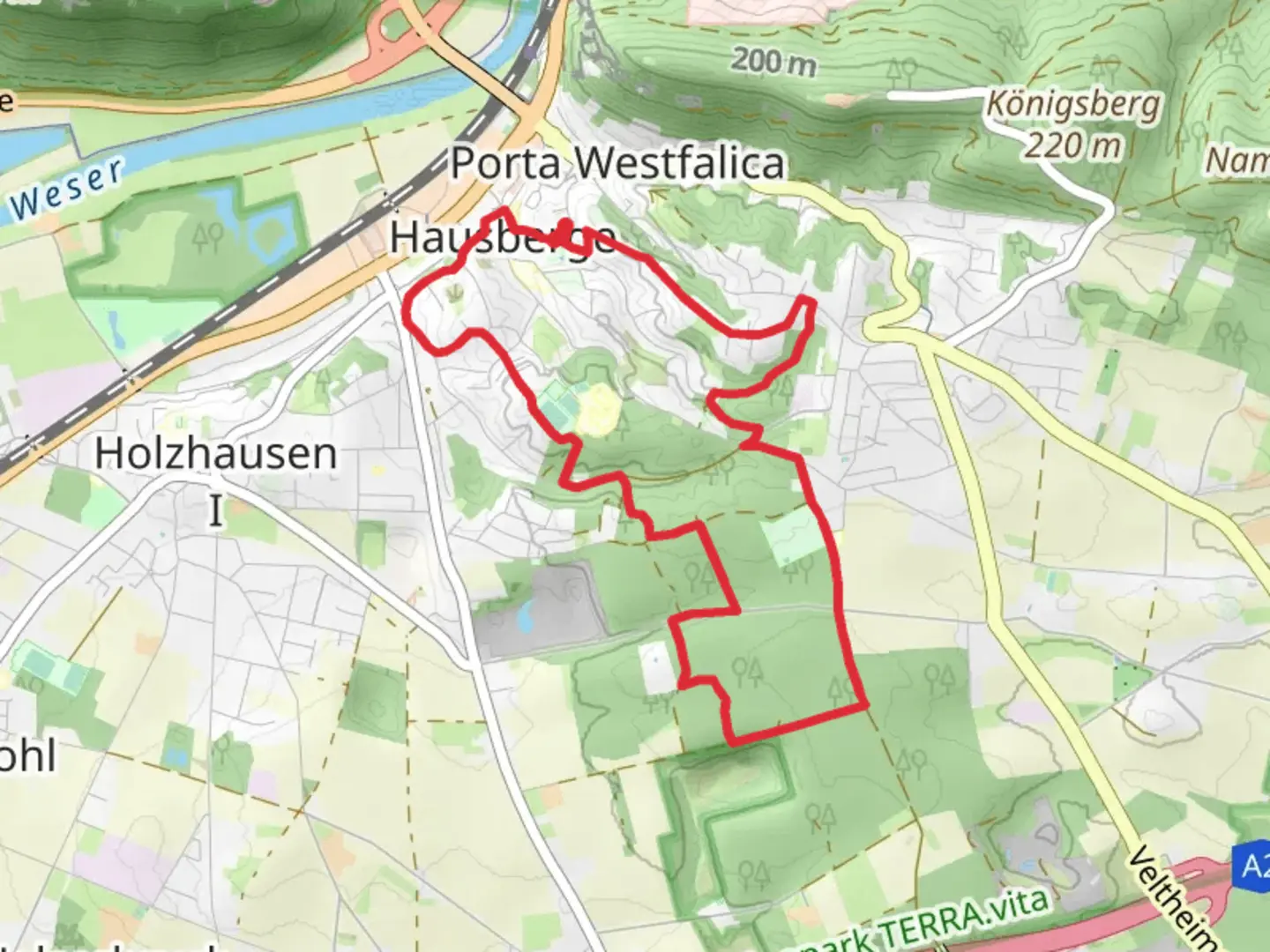 An image depicting the trail Burgensteig Loop and its surrounding area.