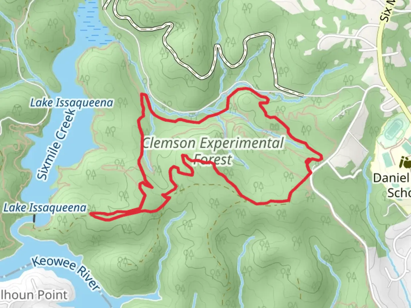 An image depicting the trail Hardwood, Lawrence and Dam Road Trail and its surrounding area.