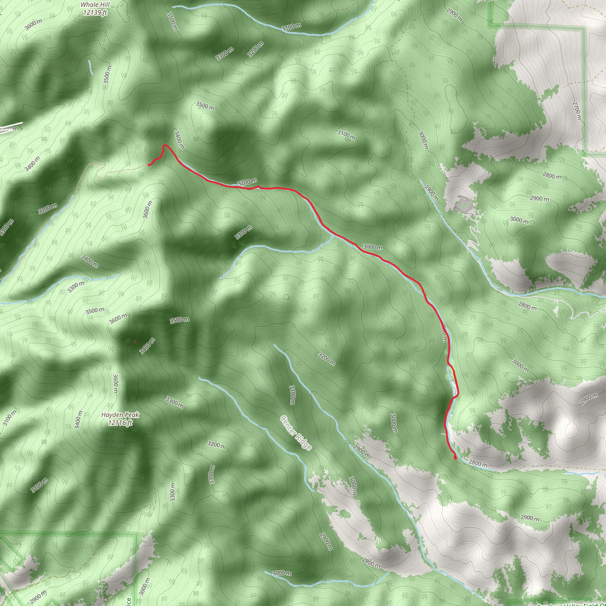 Kelly Creek Trail mobile static map