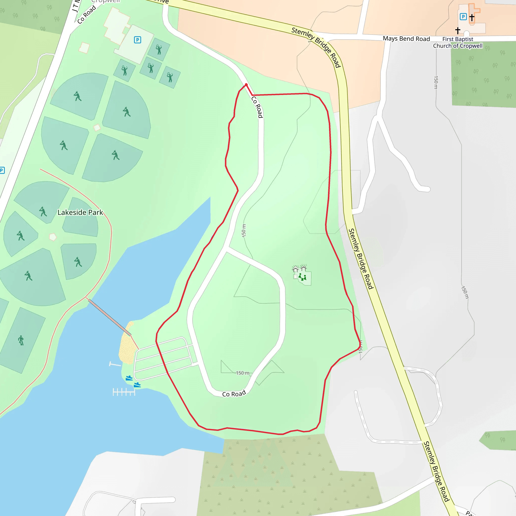 Logan Martin Lakeside Park Loop mobile static map