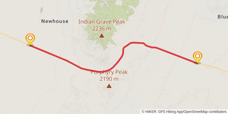 American Discovery Trail - Utah stage 45 Map