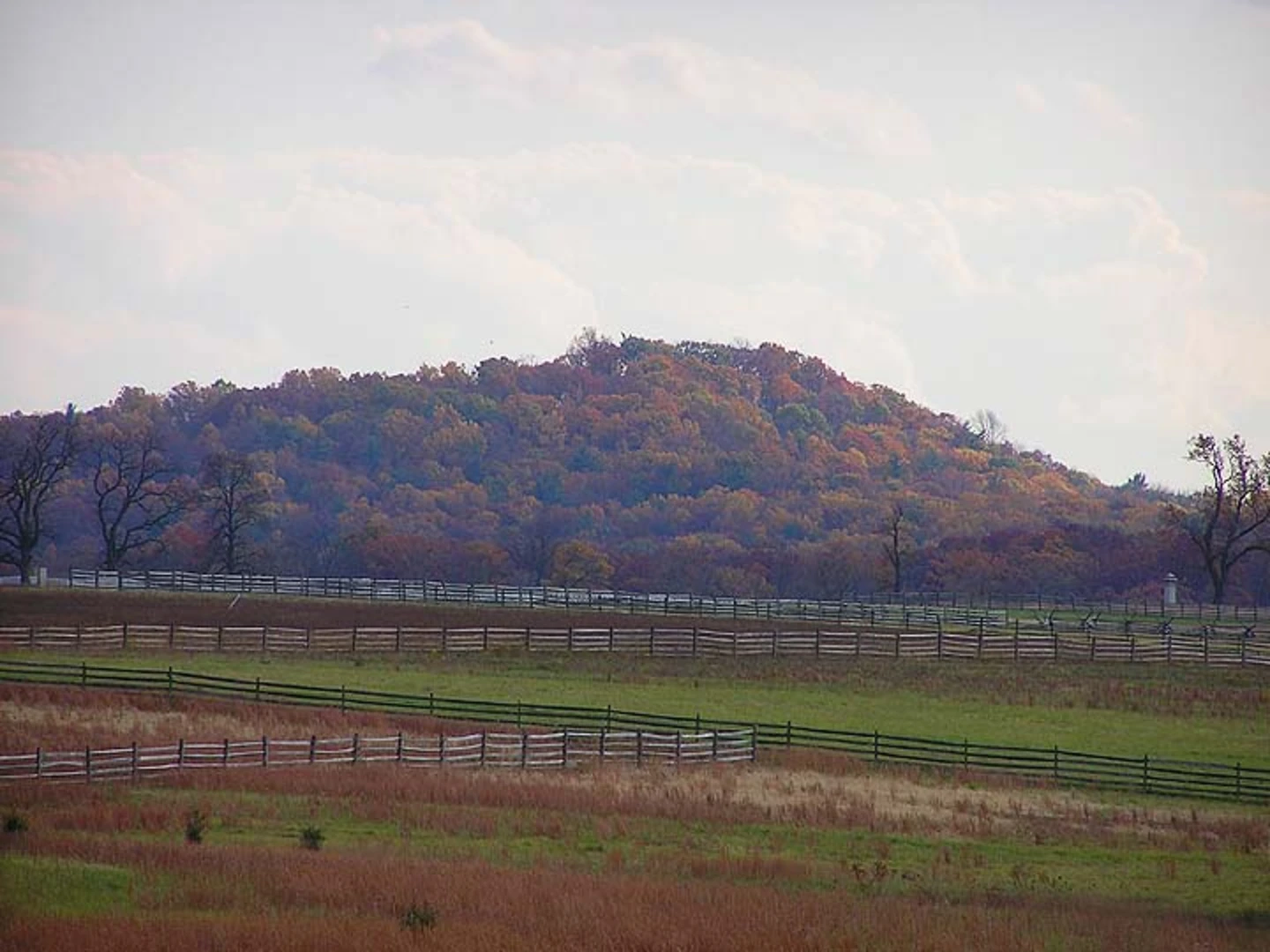 An image depicting the trail Big Round Top and its surrounding area.