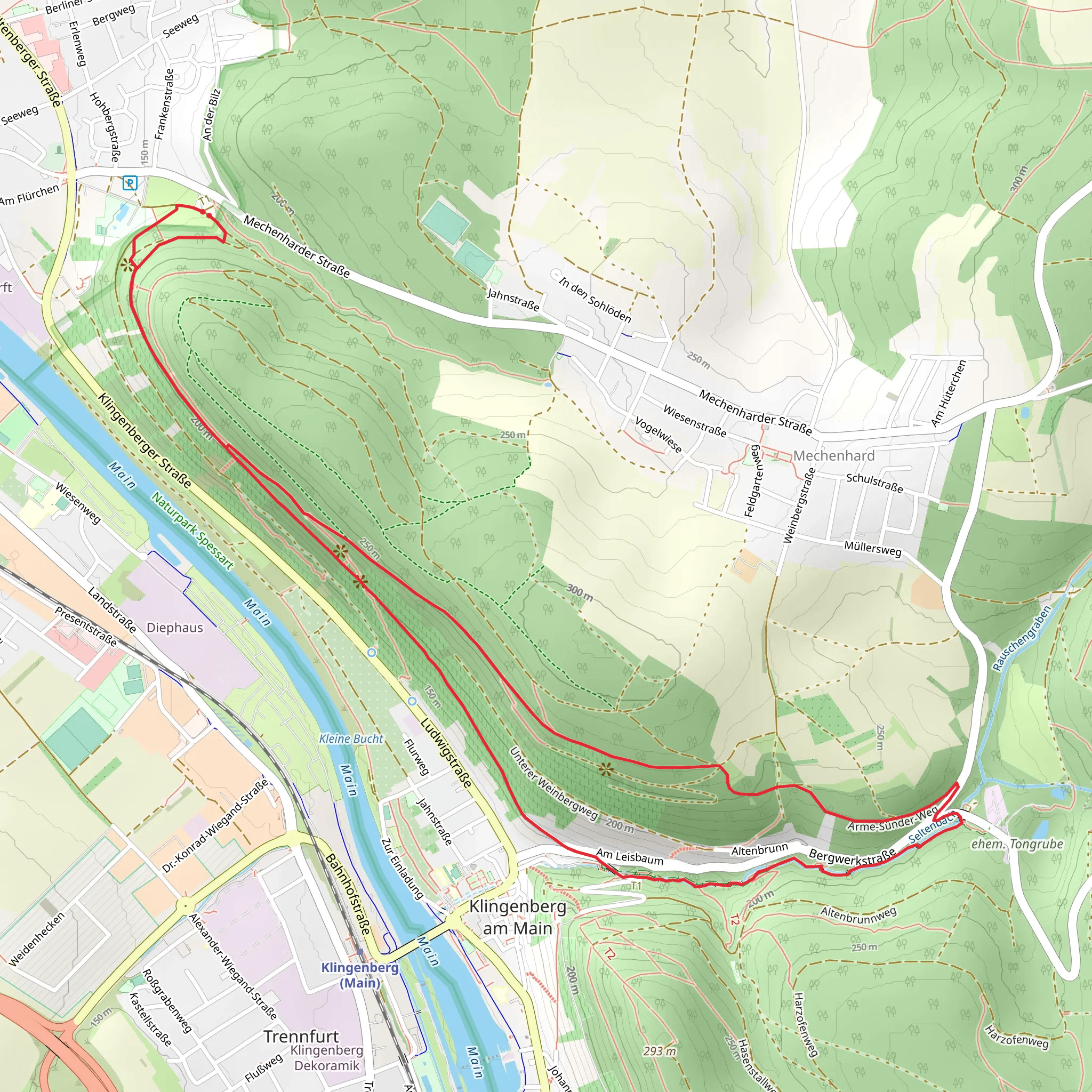 Mechenharder Weinberge Loop mobile static map