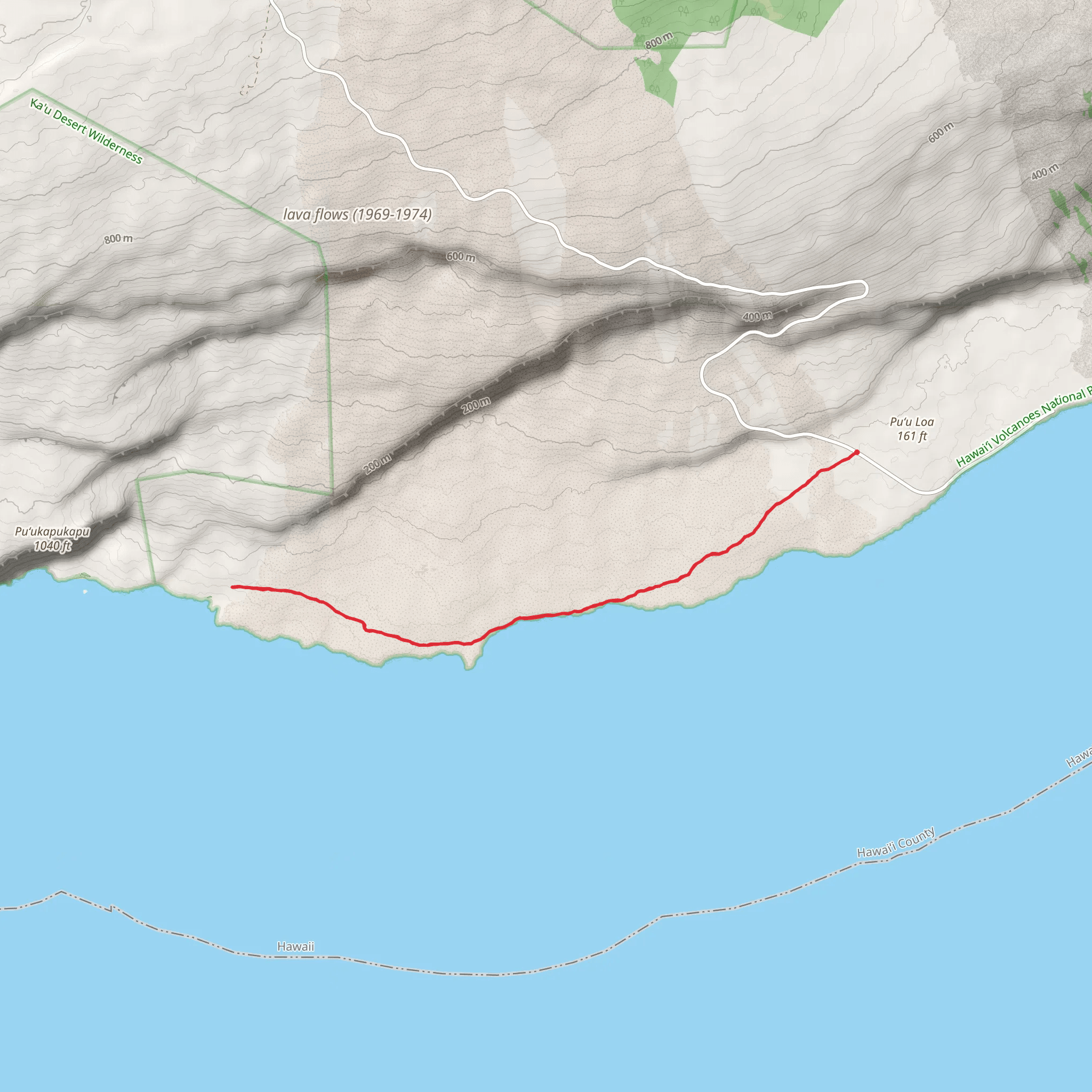 Puna Coast Trail mobile static map