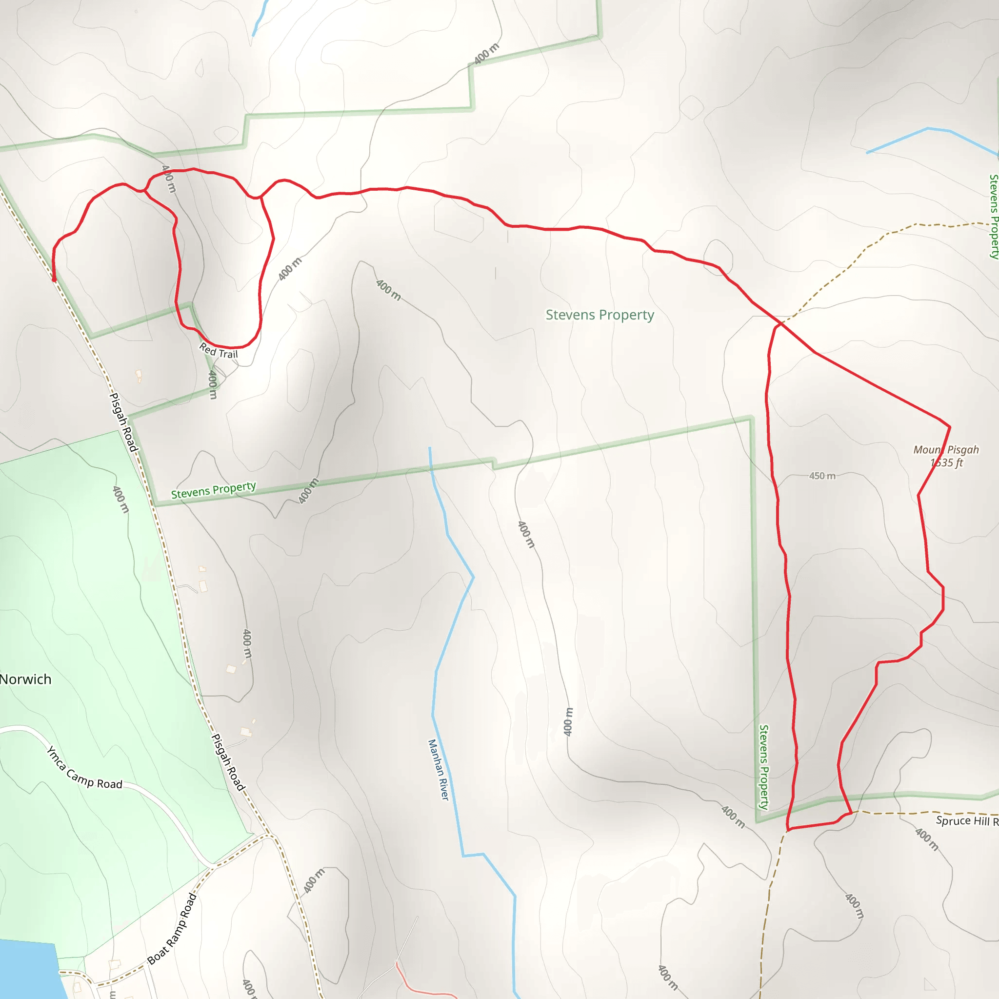 Mount Pisgah from Pisgah Road mobile static map