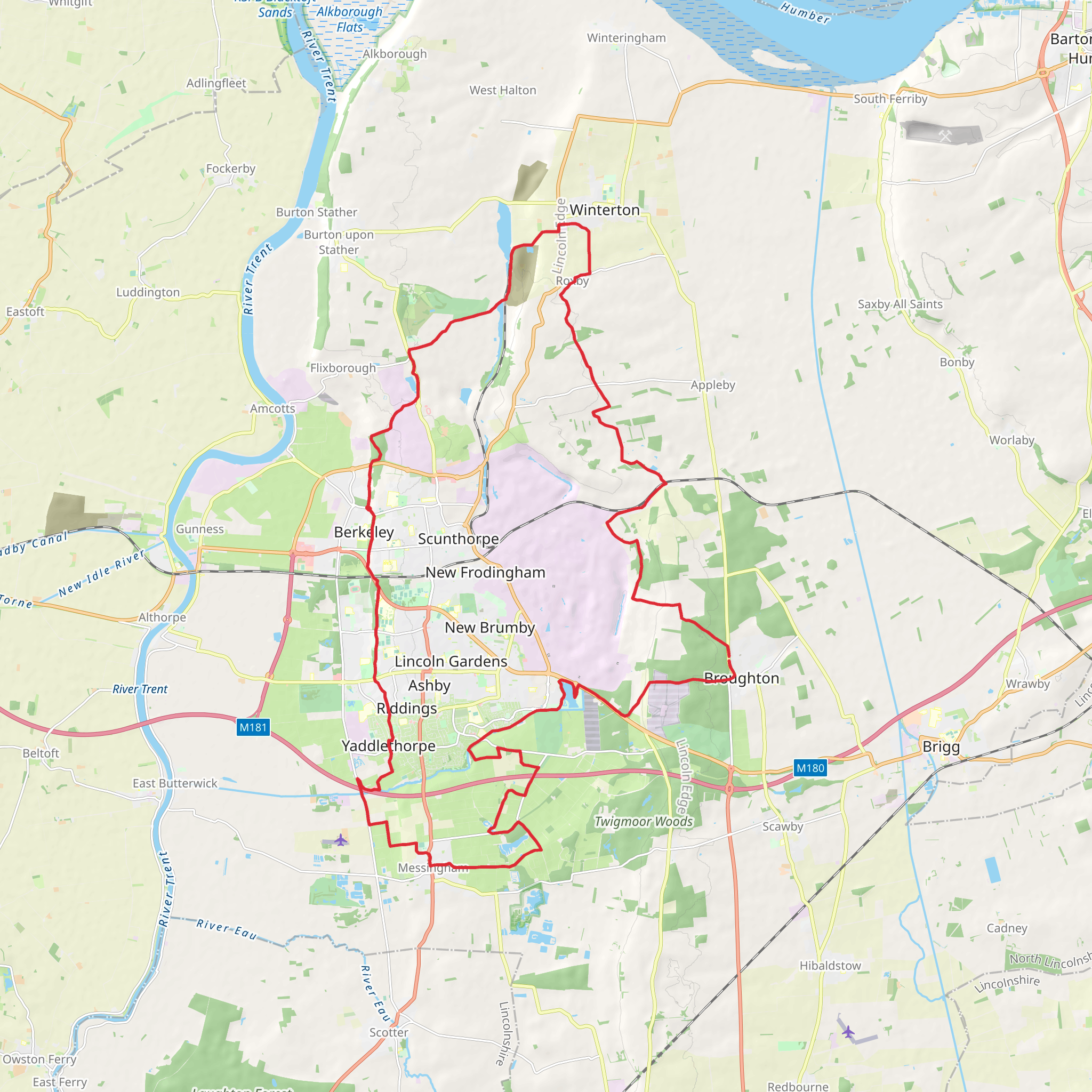 Scunthorpe Loop in Lincolnshire mobile static map