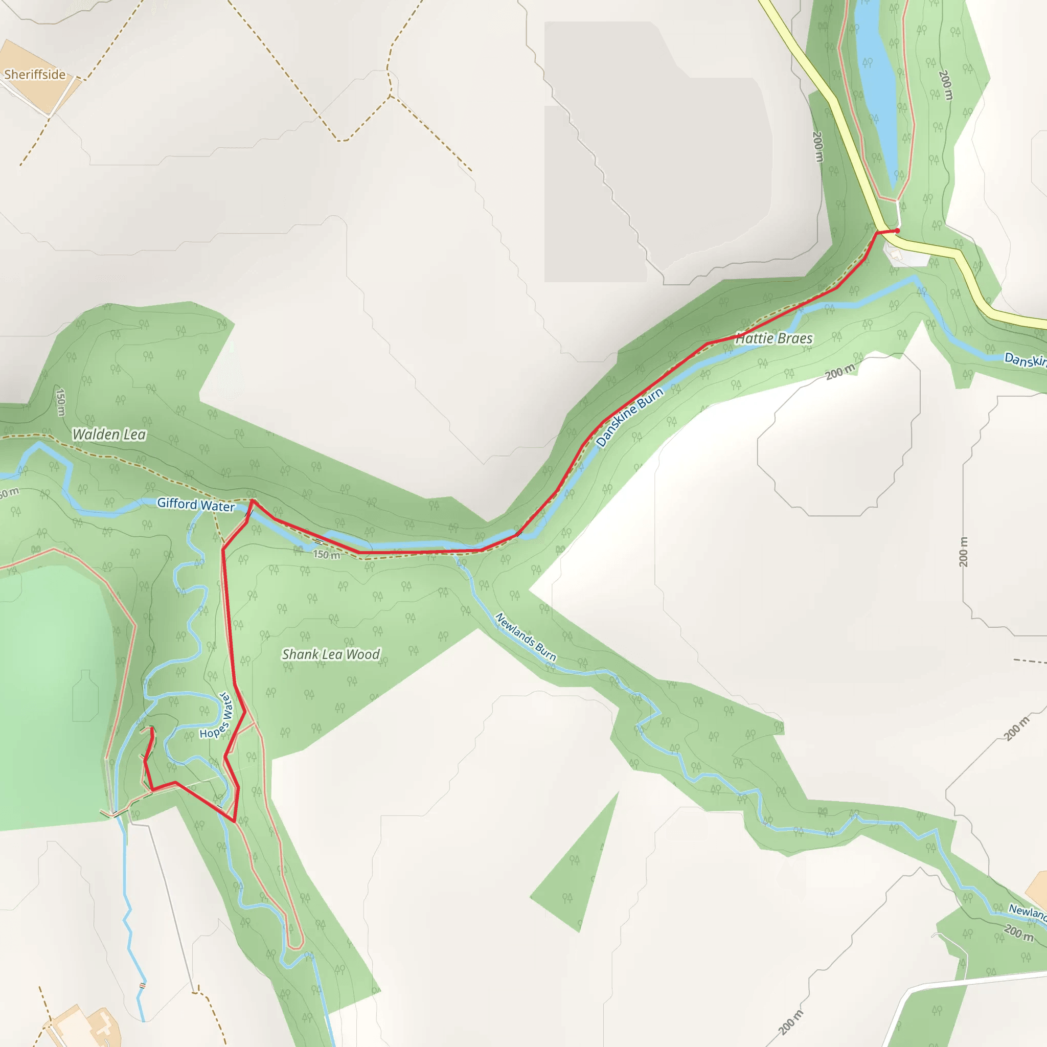 Yester castle and Goblin Ha mobile static map
