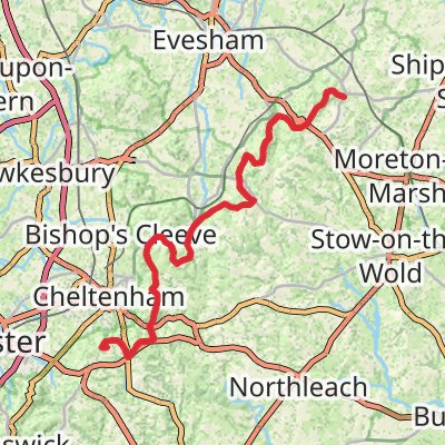 Cotswold Way 4-Day Challenging Tour (Hillwalk Tours) mobile static map