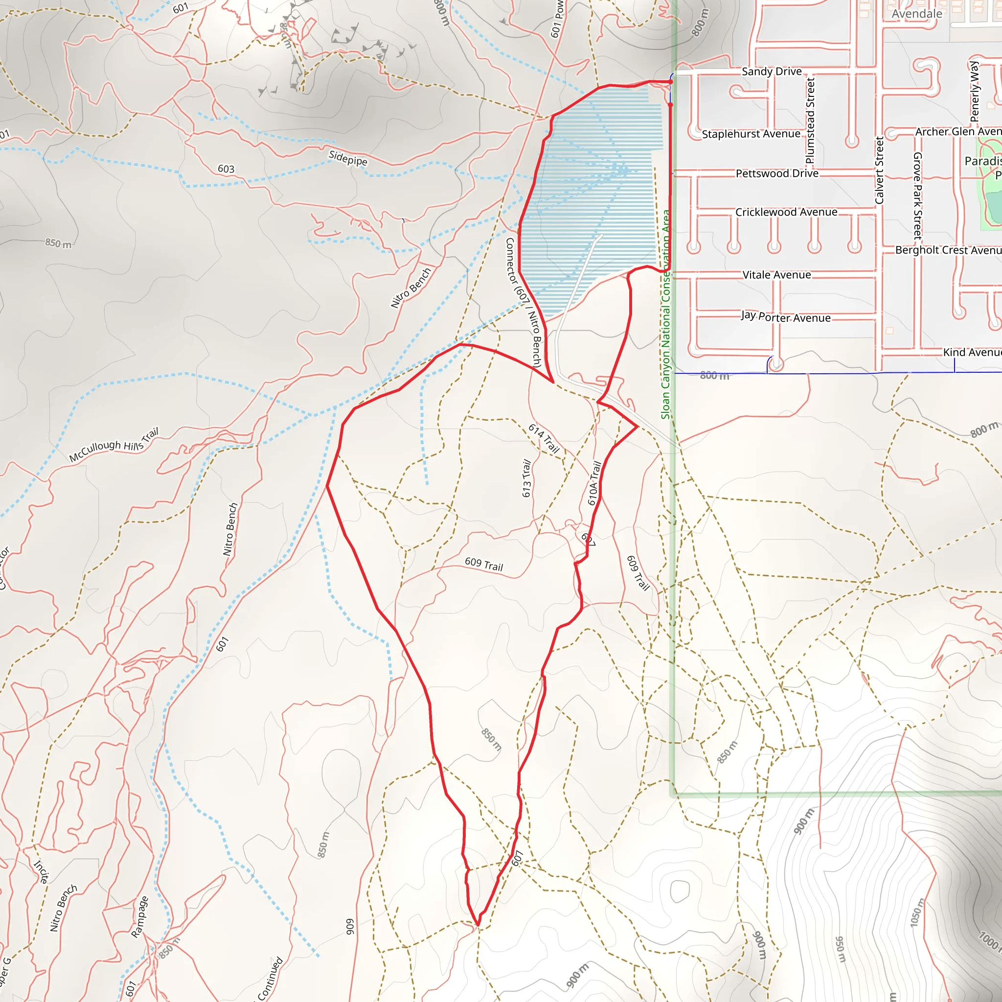 Nitro Beach Loop mobile static map