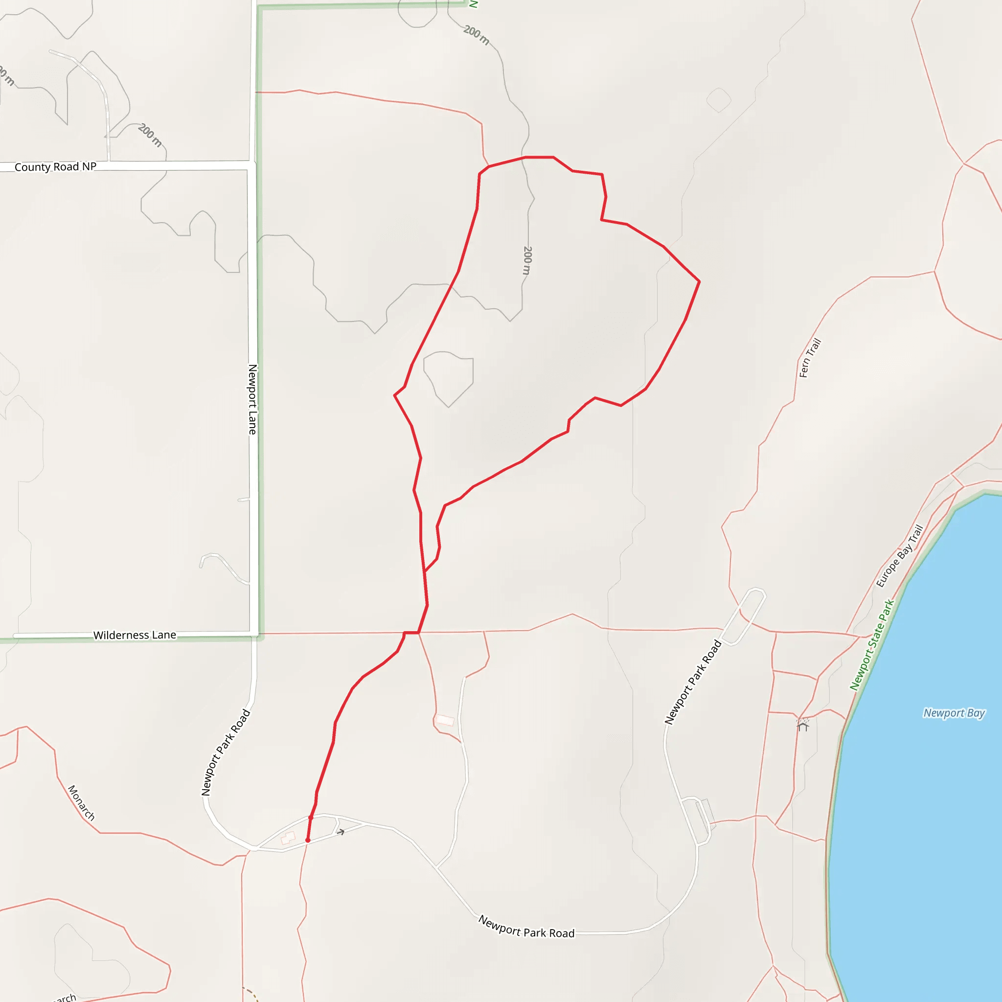 Upland Loop - Newport Park Road mobile static map