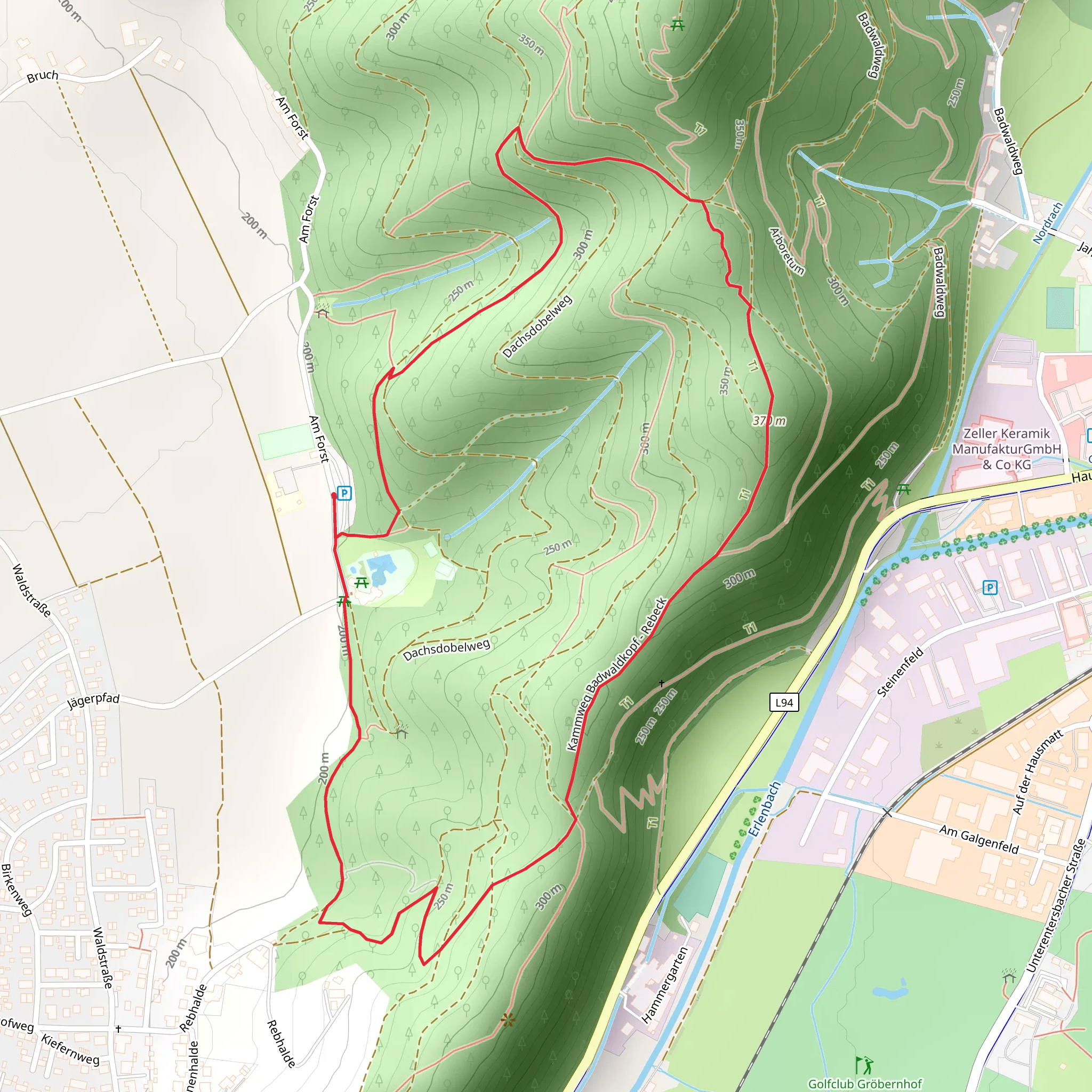 Rebeck, Rauher Grund and Haberbuhl Loop mobile static map