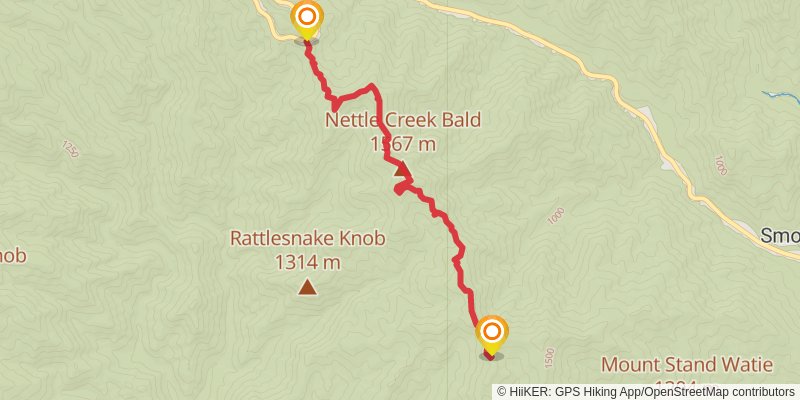 Thomas Divide Trail stage 2 Map