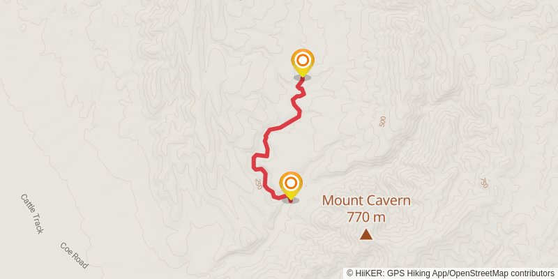 Black Range Trek spur 1 Map