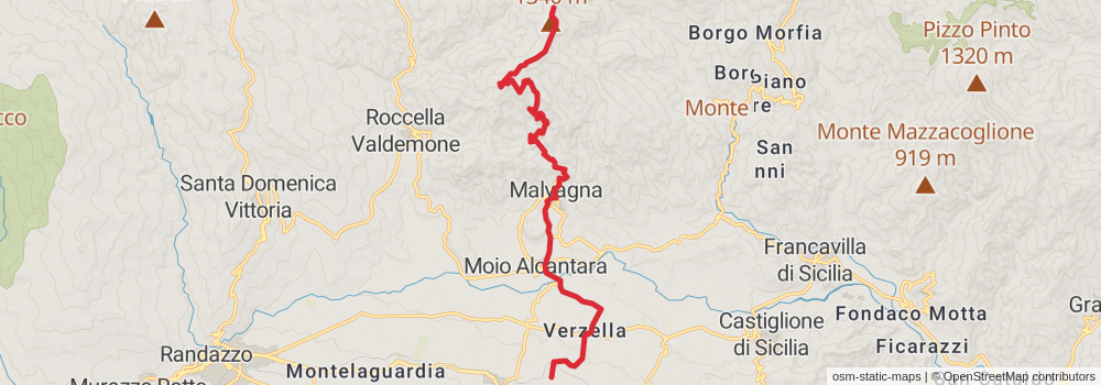 Sentiero Italia - Sicily Section stage 9 Map