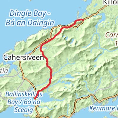 Kerry Way 4-Day Moderate Tour (Hillwalk Tours) mobile static map