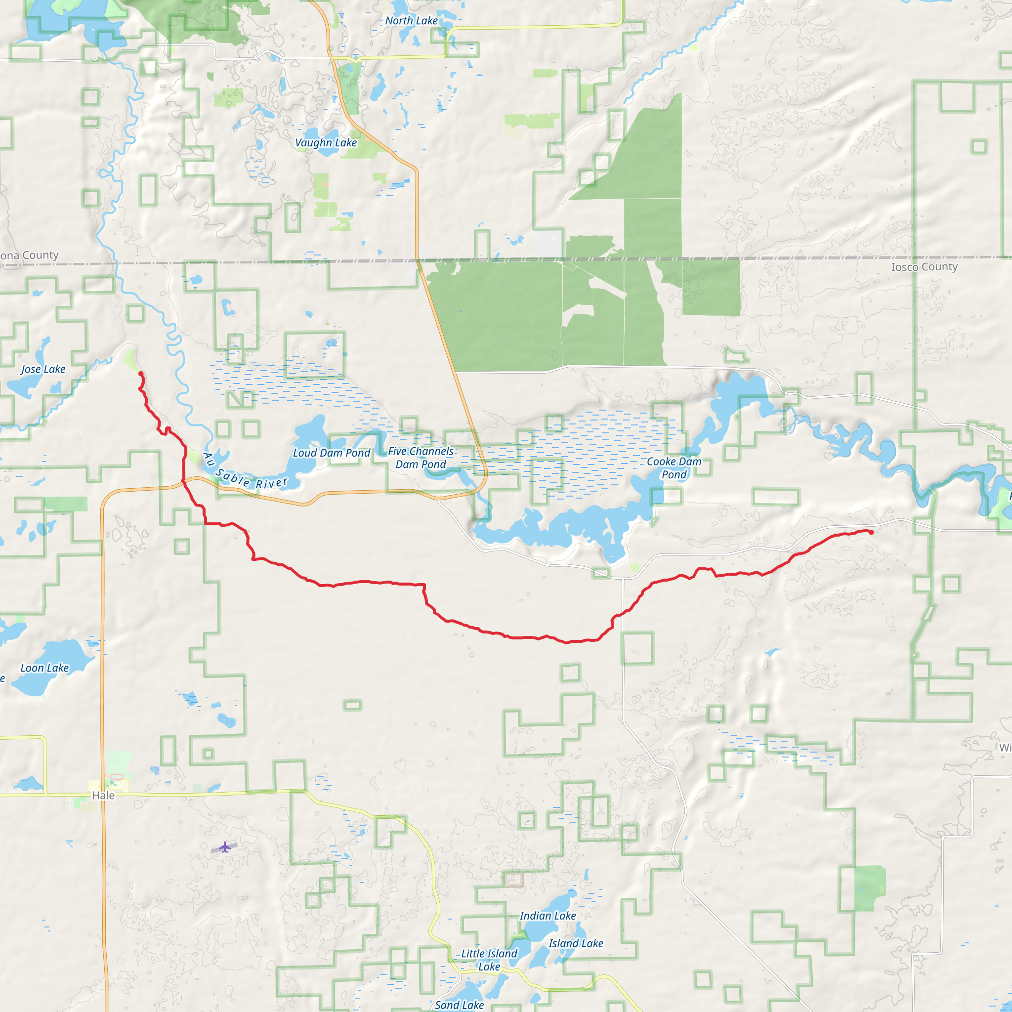 Shore to Shore Trail mobile static map