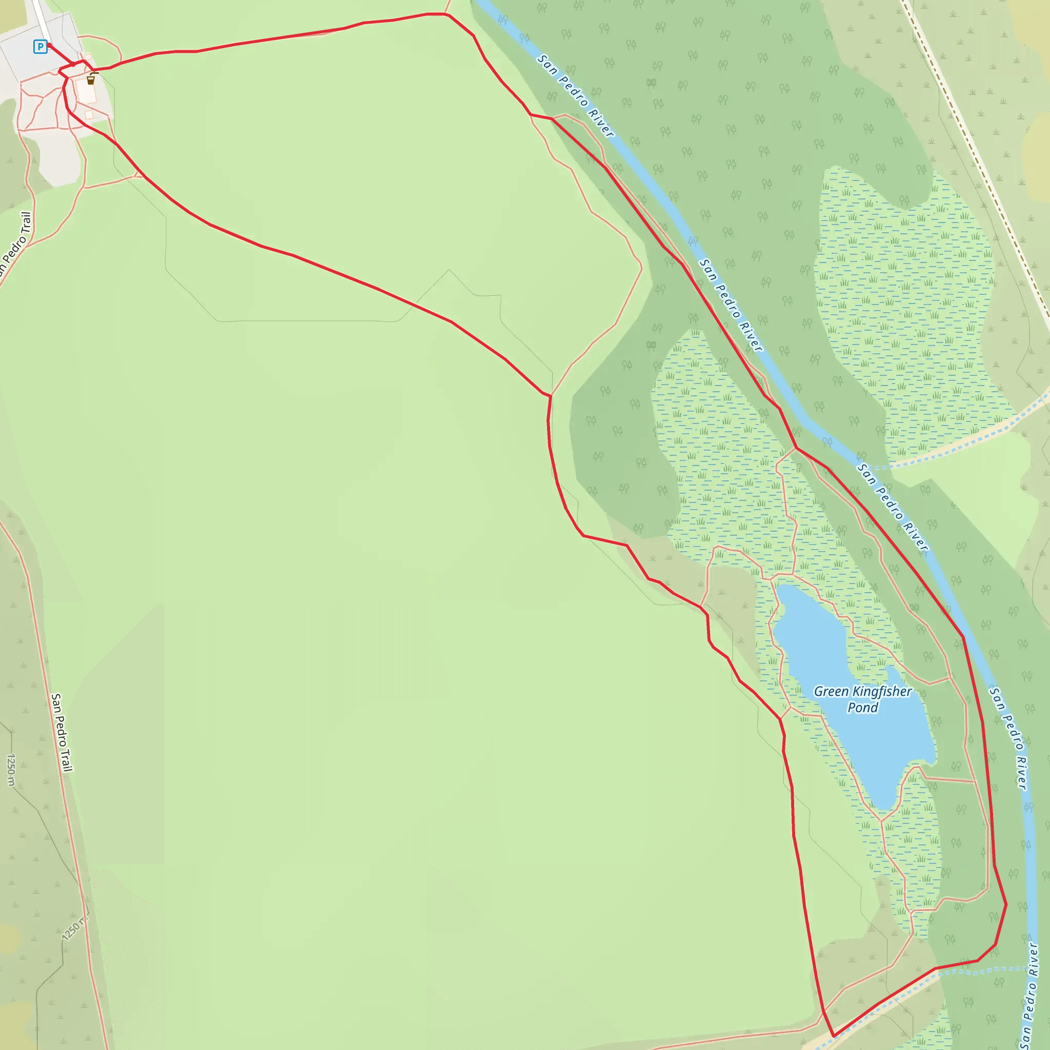 Green Kingfisher Pond Loop mobile static map