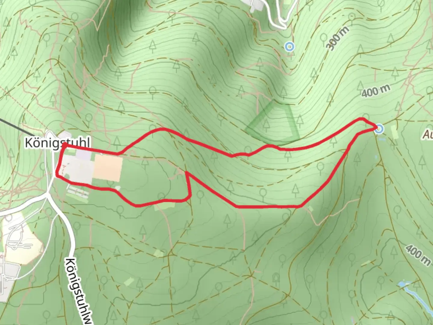 An image depicting the trail Felsenmeerweg and Eisweiherweg Loop and its surrounding area.